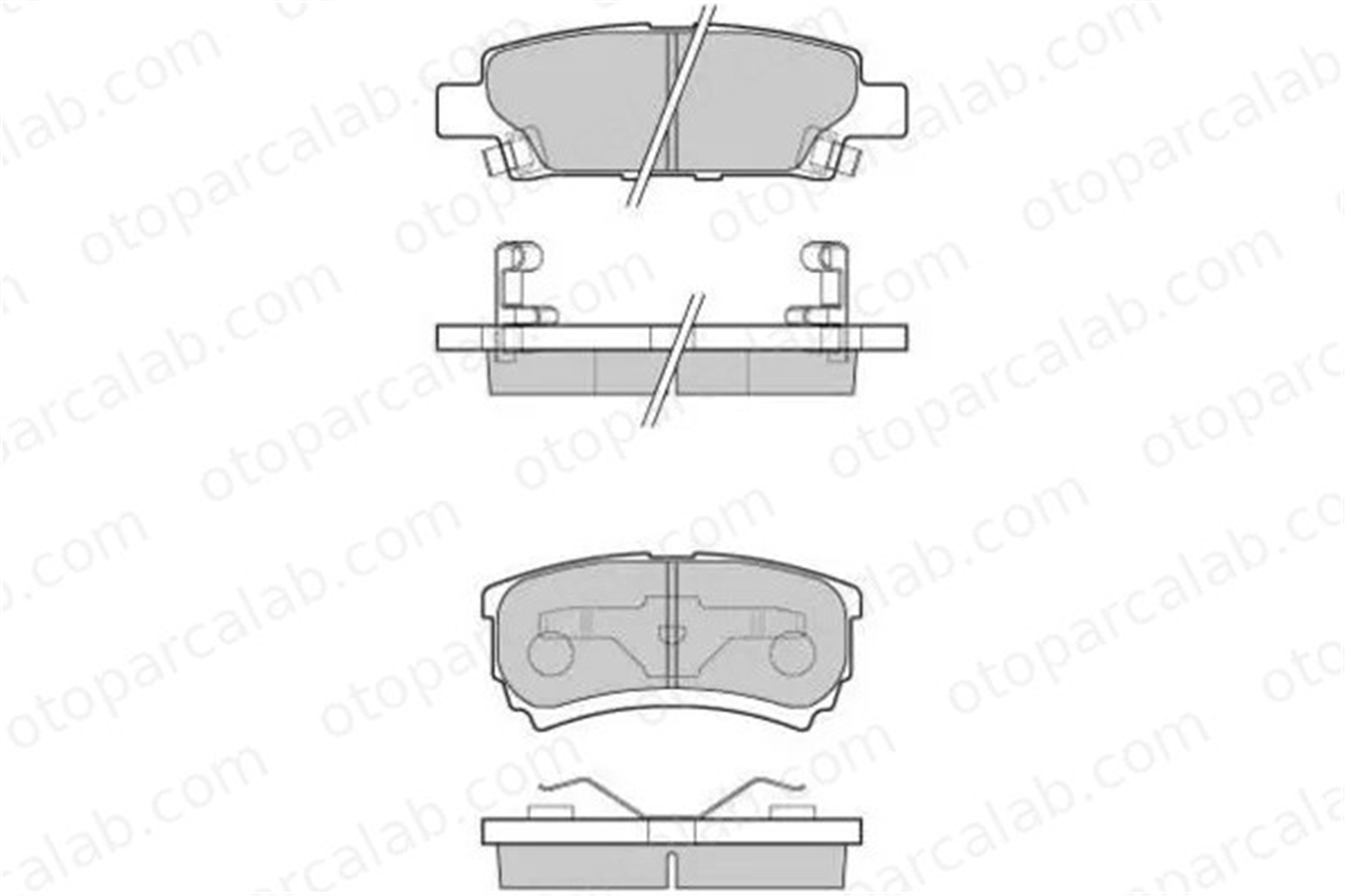 MGA 55295 Fren Disk Balata Arka MITSUBISHI LANCER VIII Sportback LANCER VIII 4605A337 5191271AA