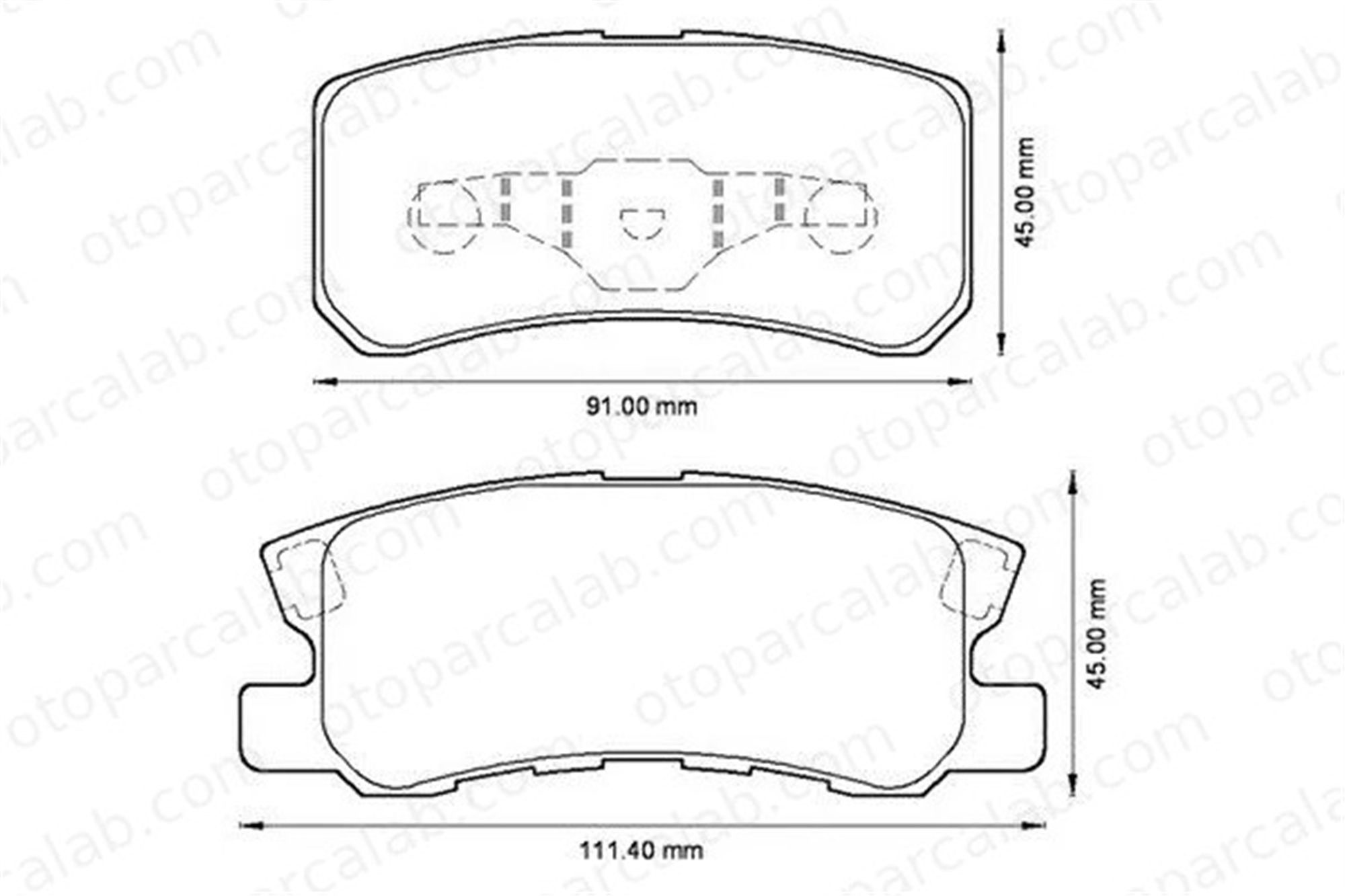 MGA 55299 Fren Disk Balata Arka MITSUBISHI OUTLANDER II PAJERO IV MR510544 68020256AA
