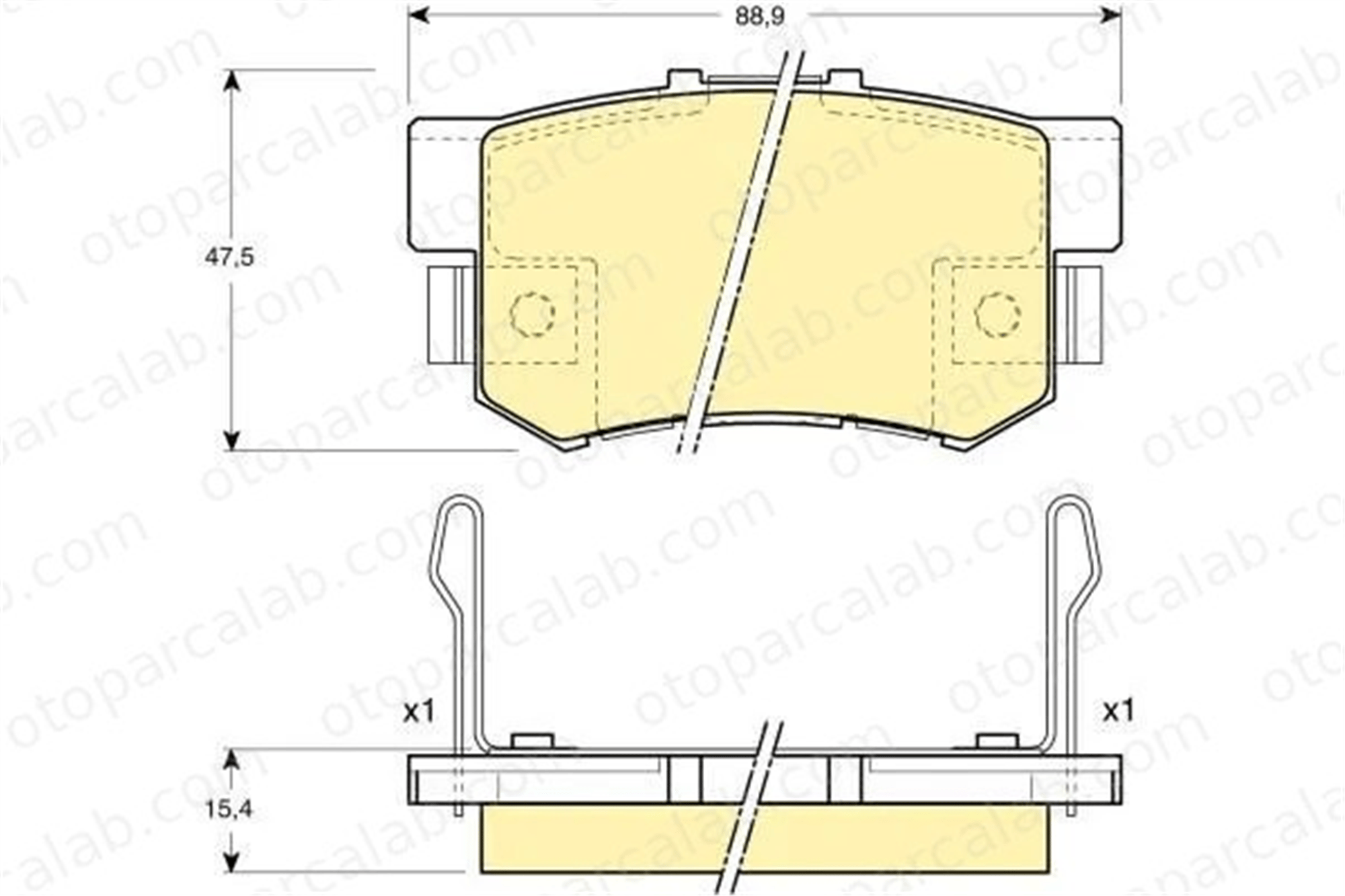 MGA 55307 Fren Disk Balata Arka SUZUKI SX4 FIAT SEDICI 43022SY8A01 43022S5AJ01