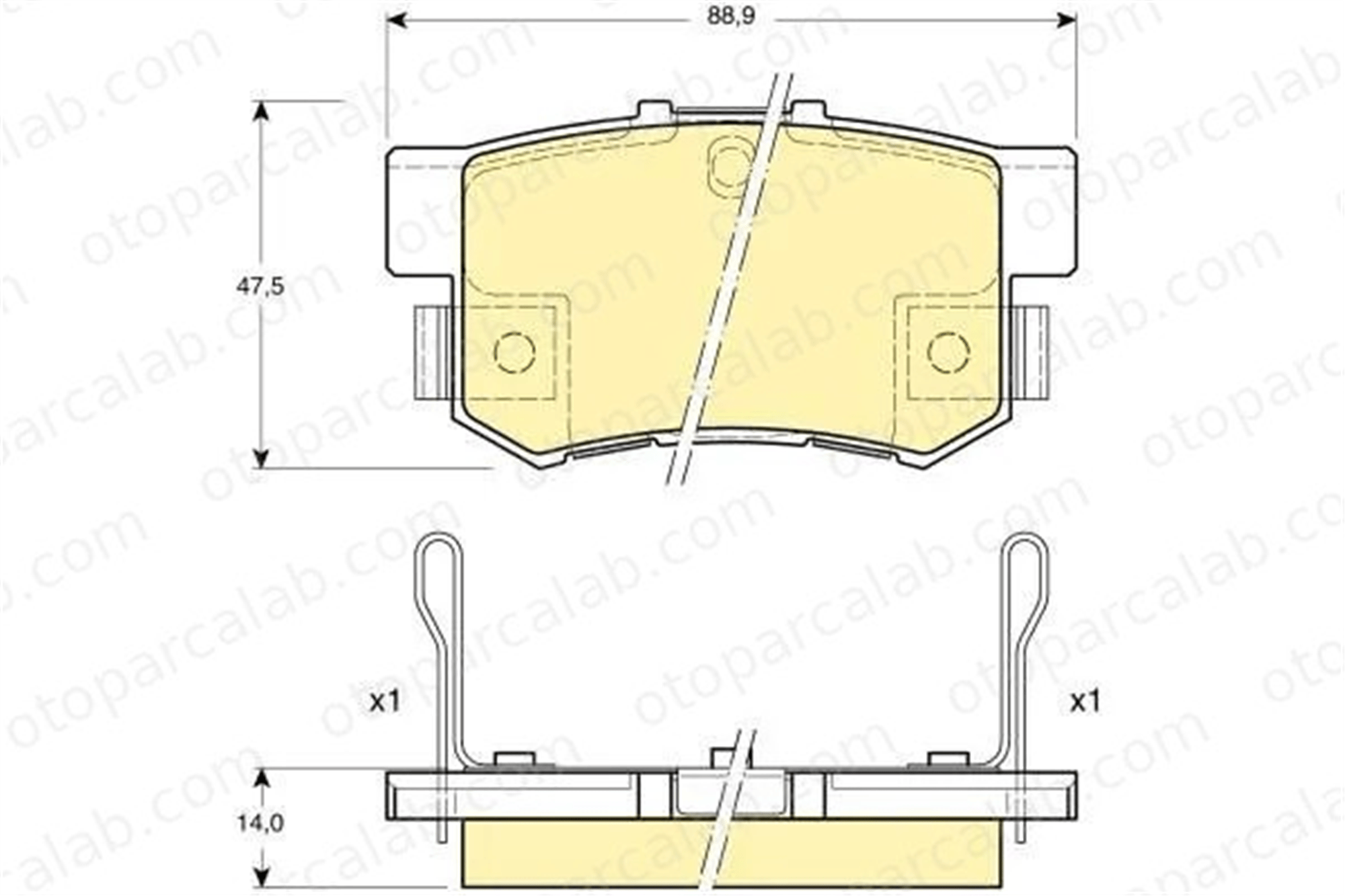 MGA 55324 Fren Disk Balata Arka SUZUKI SX4 FIAT SEDICI 43022S5AE50 43022S5AJ01