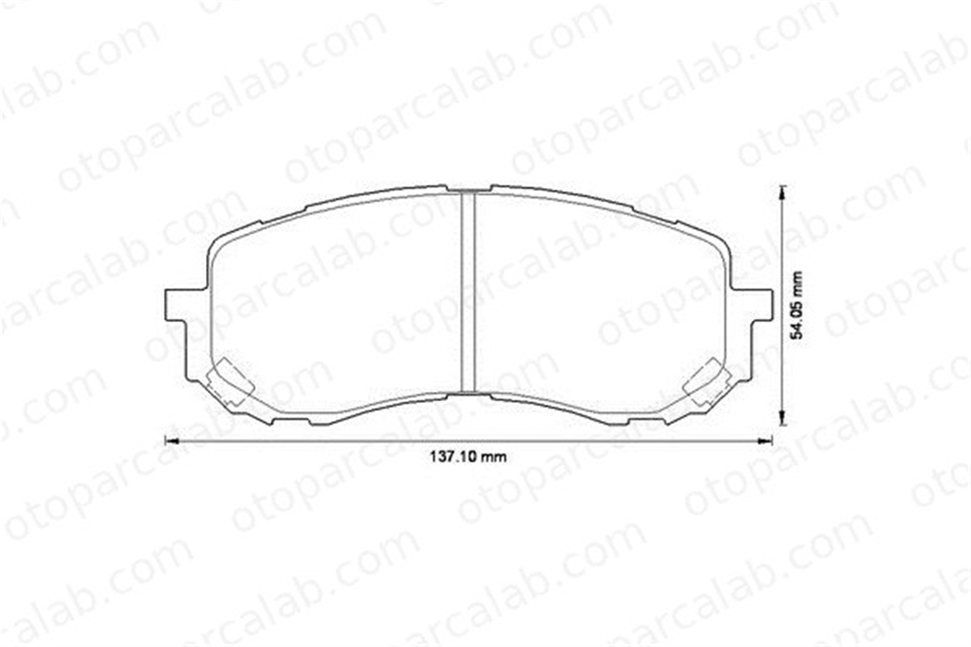 MGA 55421 Fren Disk Balata Ön SUBARU IMPREZA Sedan IMPREZA Station wagon 26296AE200 26296AE150