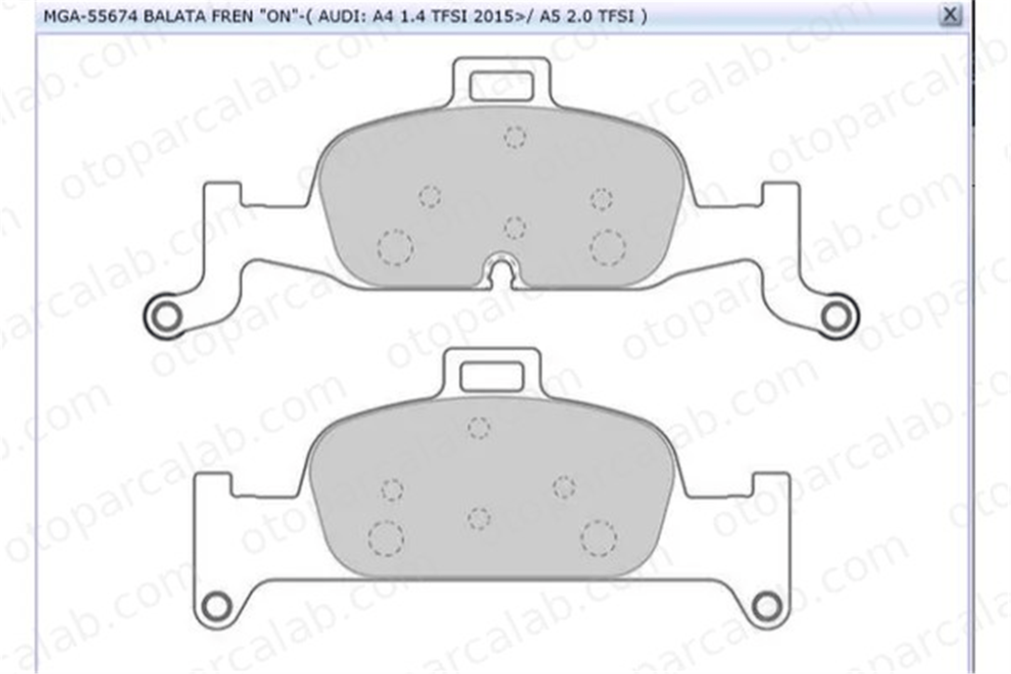 MGA 55674 Fren Disk Balata Ön AUDI A5 Sportback A5 8W0698151AC 4K0698151AB