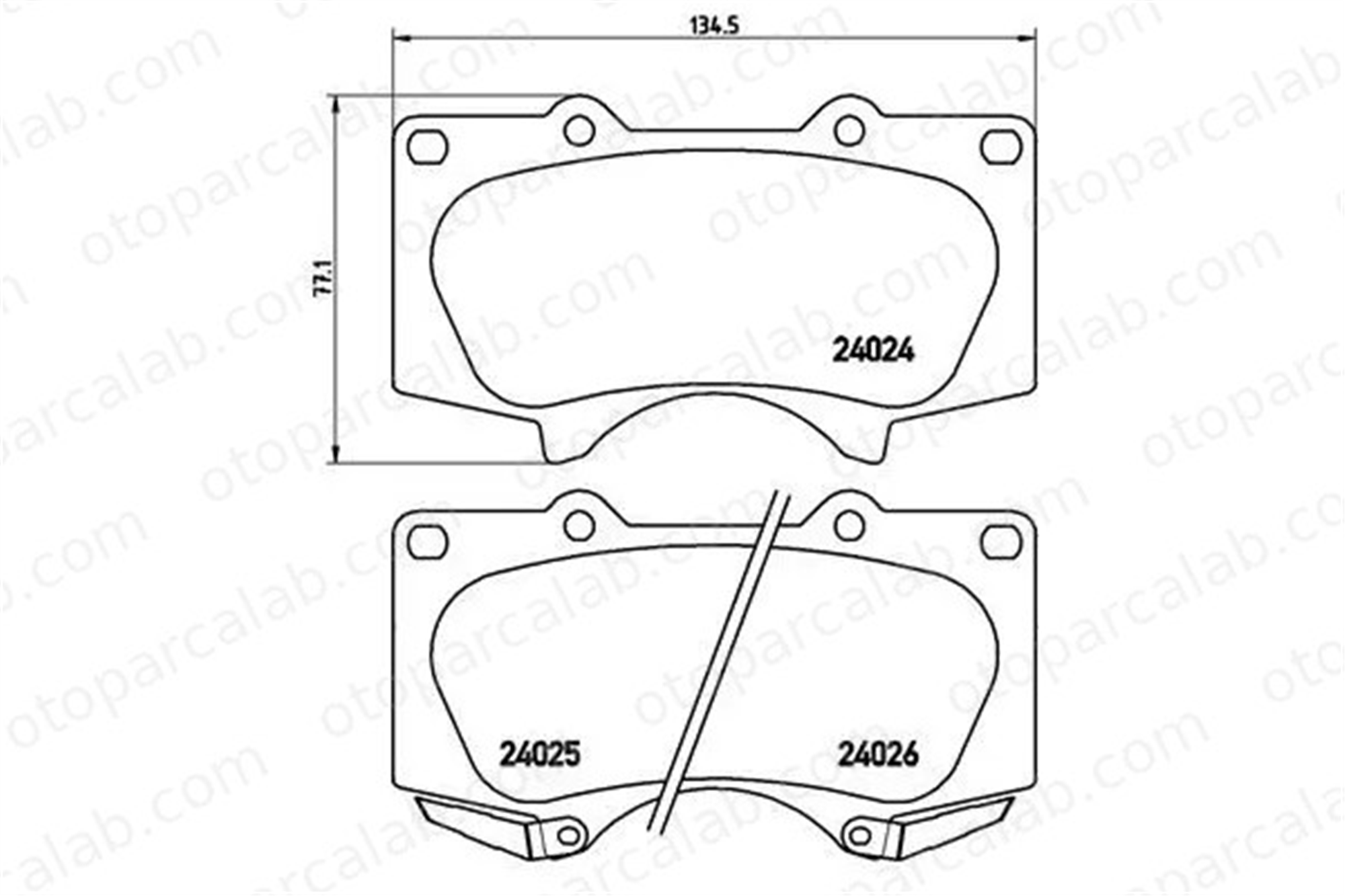 MGA 55692 Fren Disk Balata Ön TOYOTA HILUX VIII Pick-up LAND CRUISER PRADO 44650K370 3370100144