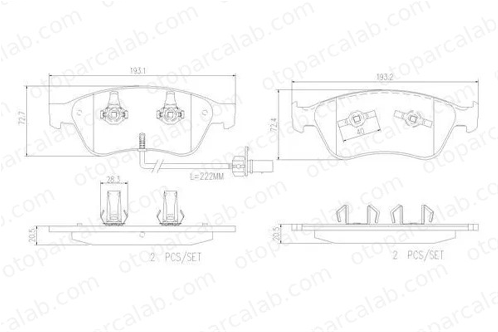 MGA 55766 Fren Disk Balata Ön VW PHAETON AUDI A8 D3 4E0698151J 4E0698151