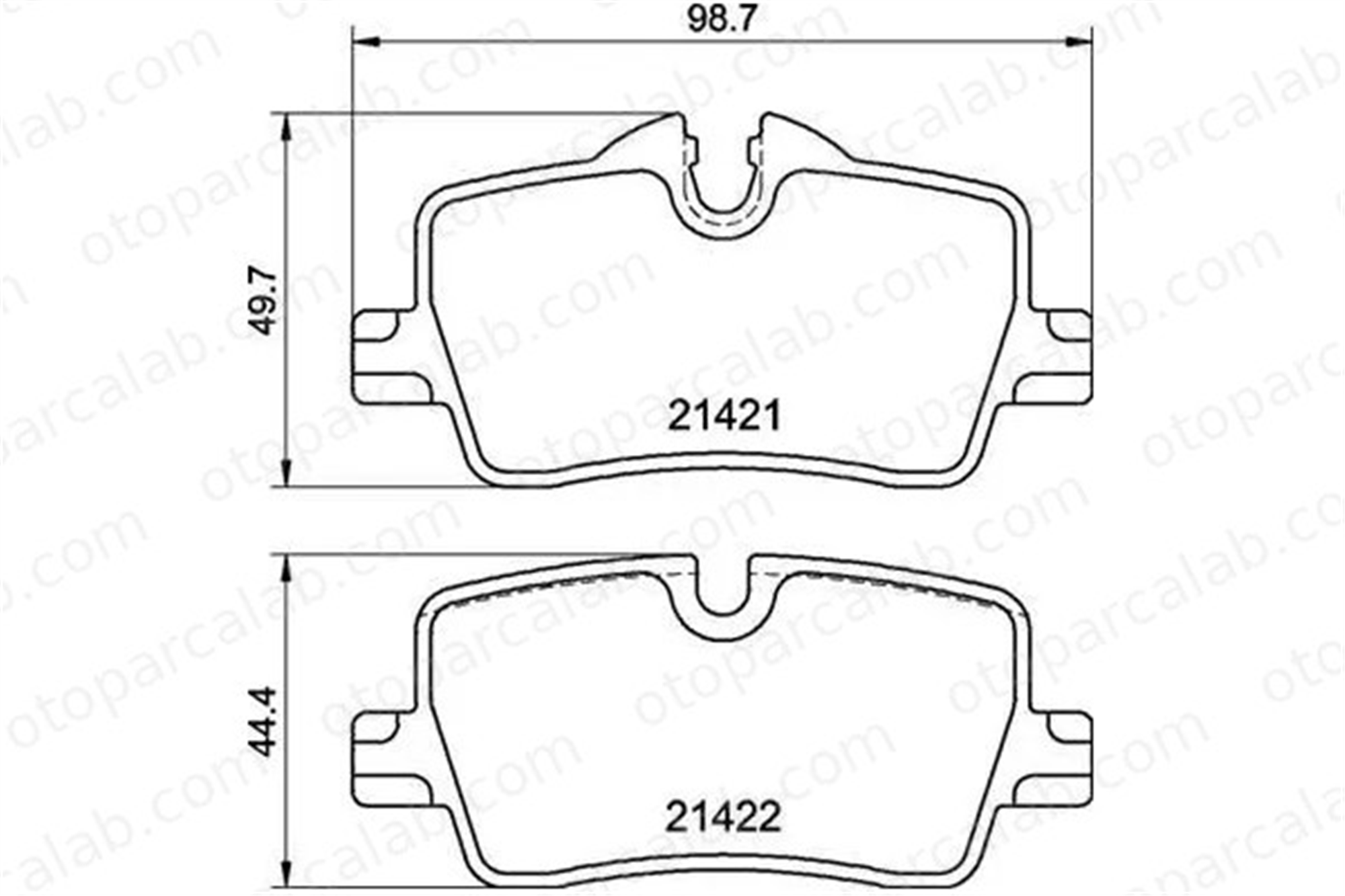 MGA 55770 Fren Disk Balata Arka BMW 3 3 Touring 34206888825 34208844393