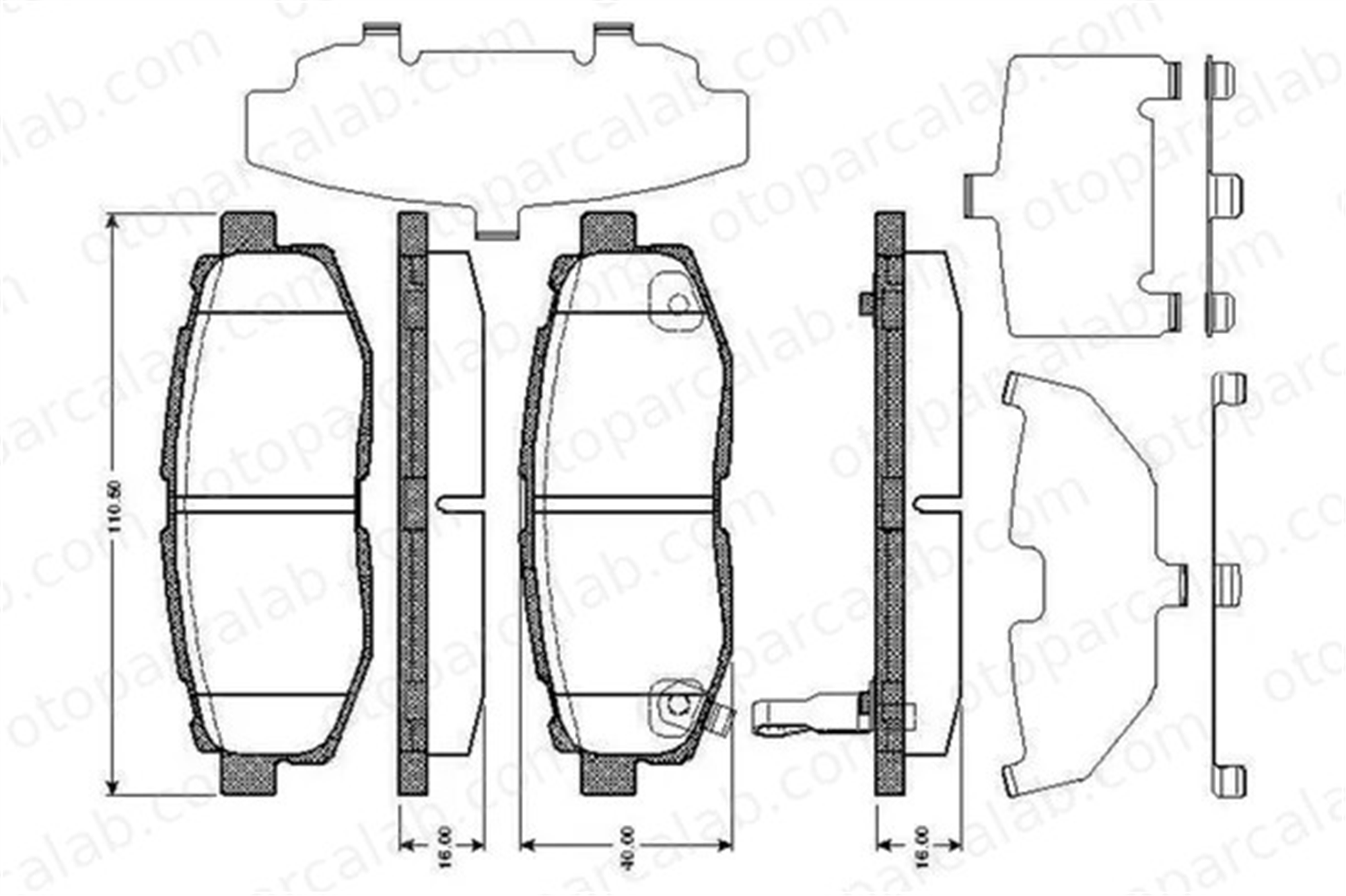 MGA 55817 Fren Disk Balata Arka SUBARU FORESTER IMPREZA Hatchback 986TB3003 26696CA000