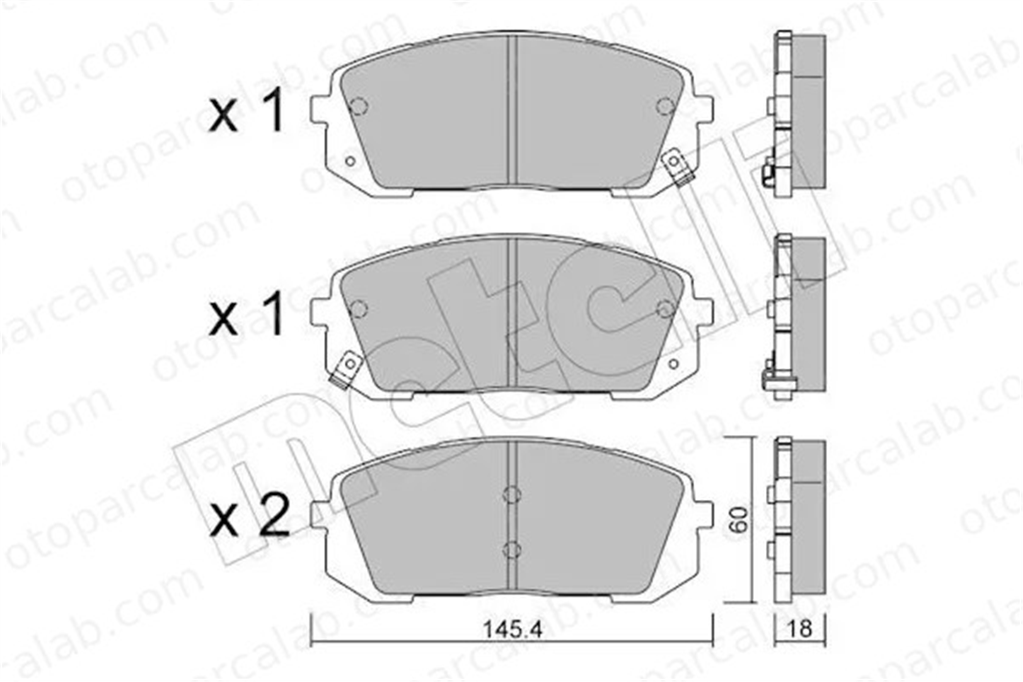 MGA 55844 Fren Disk Balata Ön HYUNDAI SONATA VIII 58101L1A00 58101AAA10