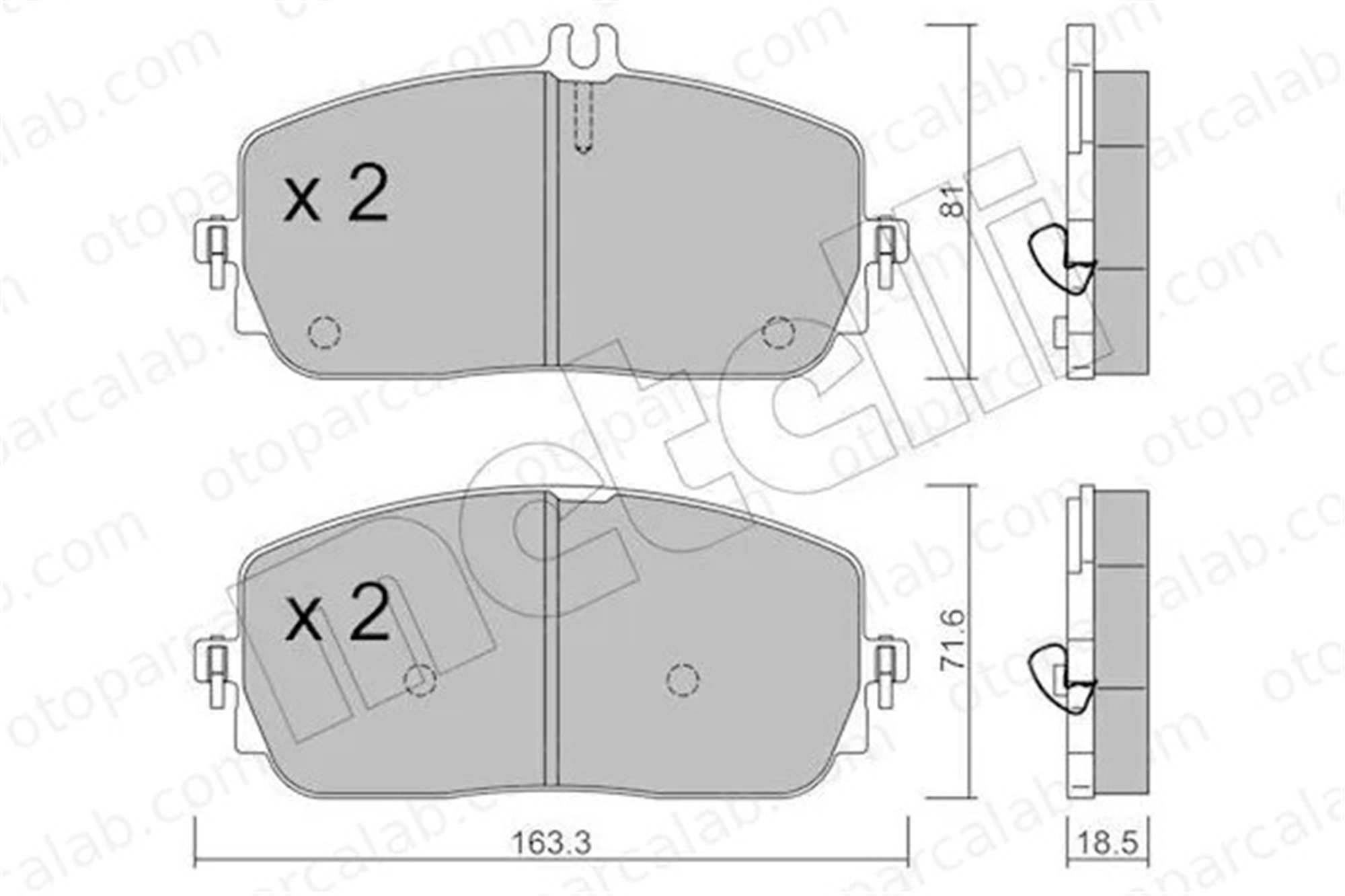 MGA 55855 Fren Disk Balata Ön MERCEDES-BENZ A-SERISI B-SERISI Sports Tourer A0004209902 4201203