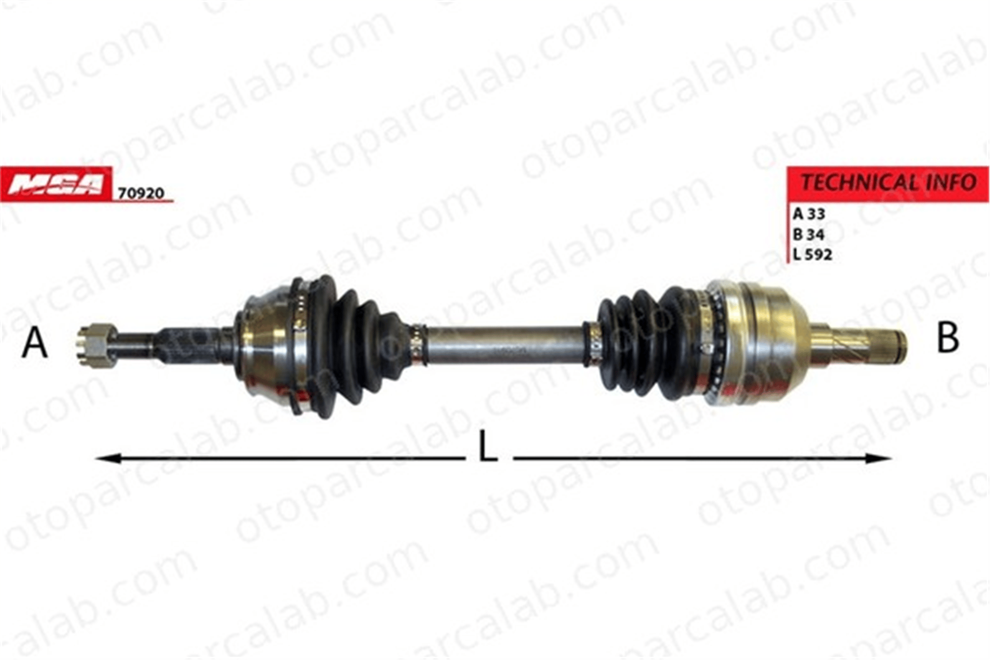 MGA 70920 Aks Komple Ön Sol OPEL VECTRA A VECTRA A Hatchback 374145 374183