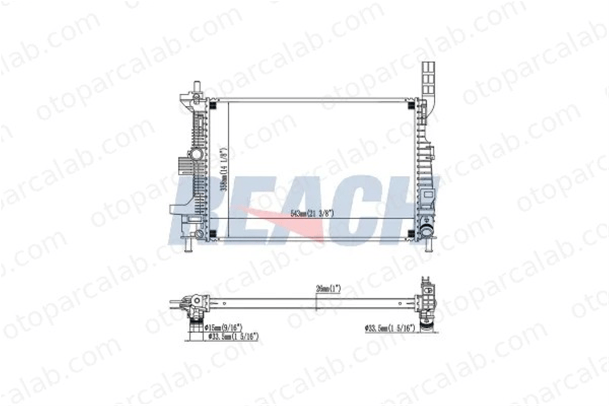 MGA 80119 Su Radyatörü FORD TOURNEO CONNECT / GRAND TOURNEO CONNECT V408 MPV TRANSIT CONNECT V408 Kasa/büyük limuzin 1830143 1703514