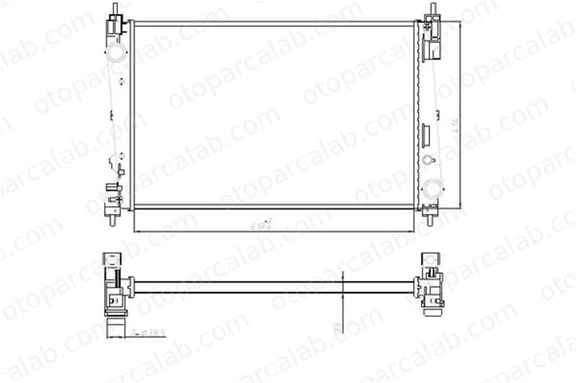 MGA 80435 Su Radyatörü FIAT BRAVO II LANCIA DELTA III 1300287 51808364