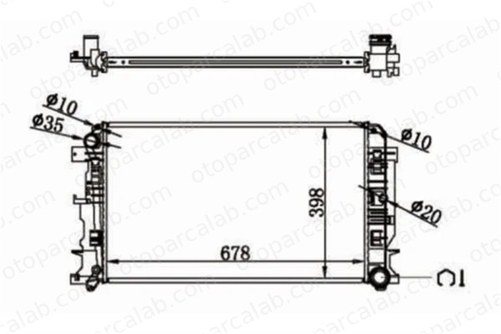 MGA 80596 Su Radyatörü FIAT GRANDE PUNTO PUNTO EVO 51864284 55700447