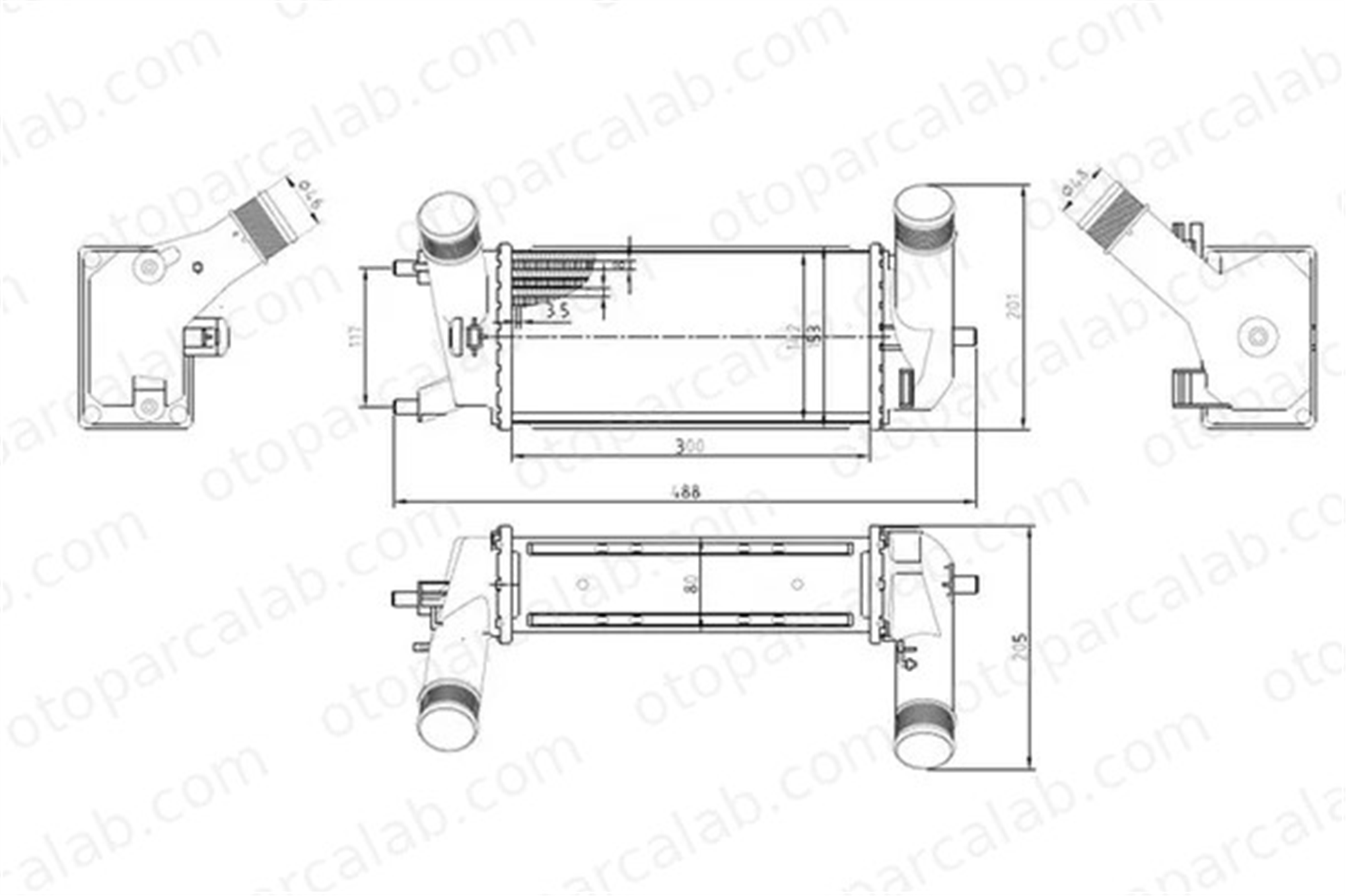 MGA 80761 Turbo Radyatörü FORD FIESTA VII ECOSPORT 2068430 2163154