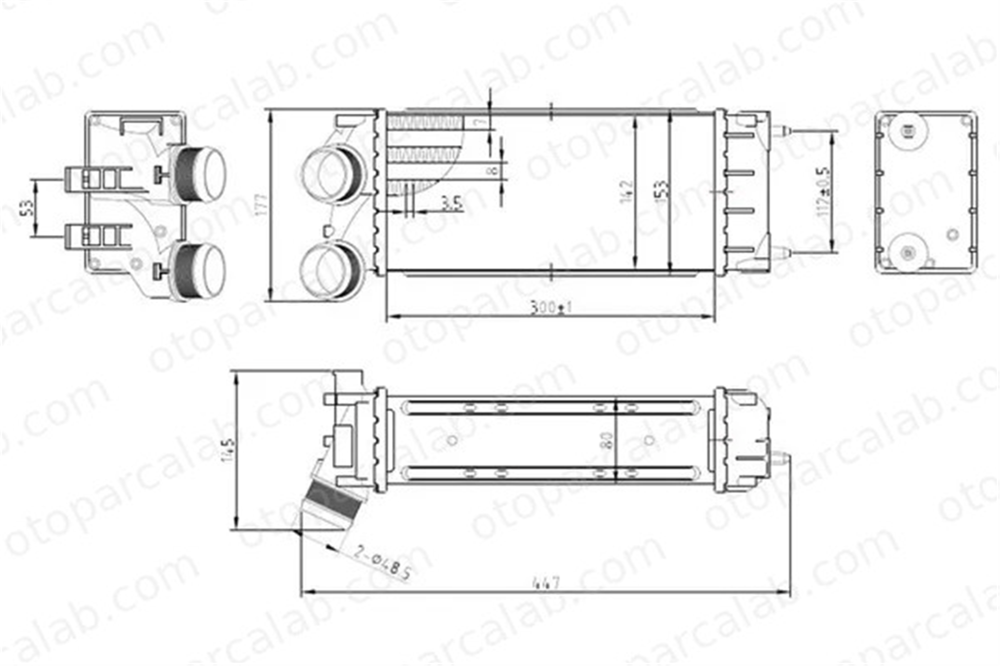 MGA 80789 Turbo Radyatörü CITROËN BERLINGO Kasa/büyük limuzin BERLINGO MULTISPACE 9800291280 384N9