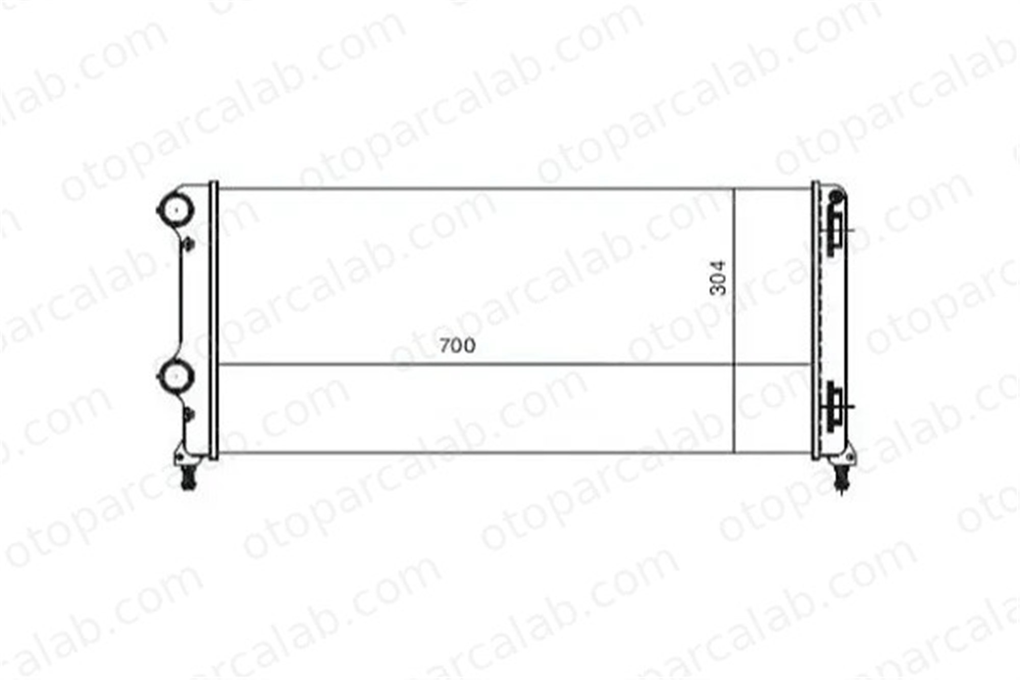 MGA 80800 Su Radyatörü FORD TOURNEO CONNECT TRANSIT CONNECT 2T148005FA 1365996
