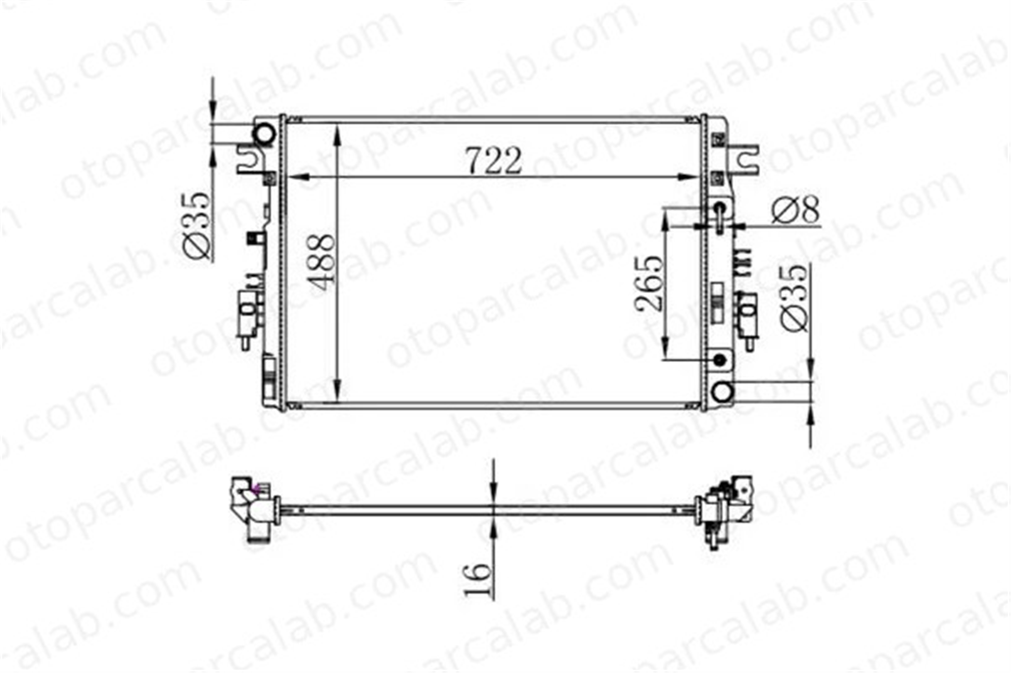 MGA 80804 Su Radyatörü FIAT PALIO SIENA 46815887 46819261