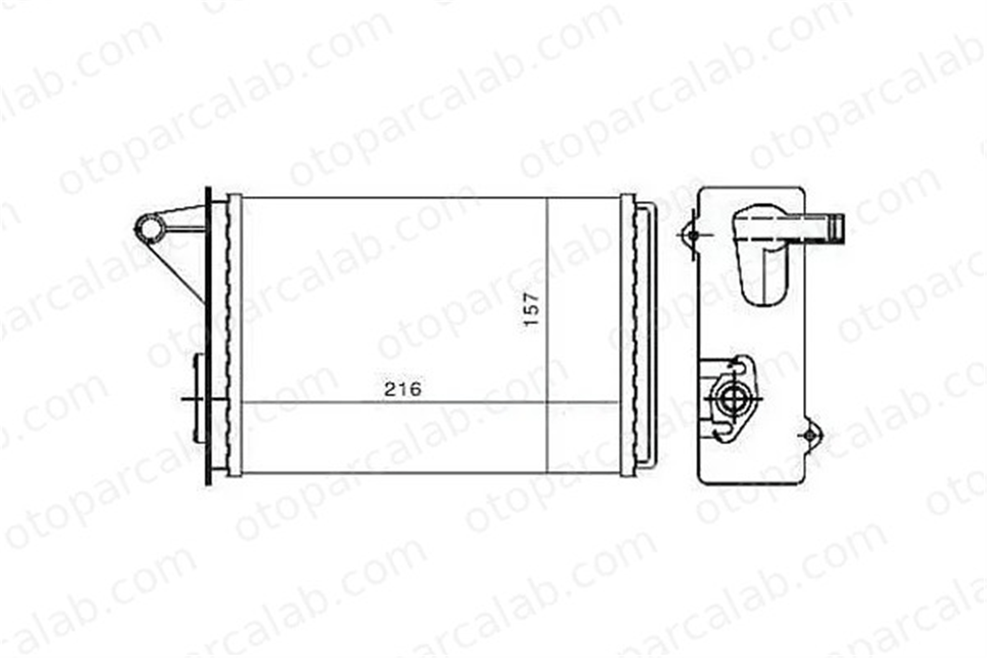 MGA 81600 Kalorifer Radyatörü FIAT UNO FIORINO Kasa/büyük limuzin 7753630 5943154
