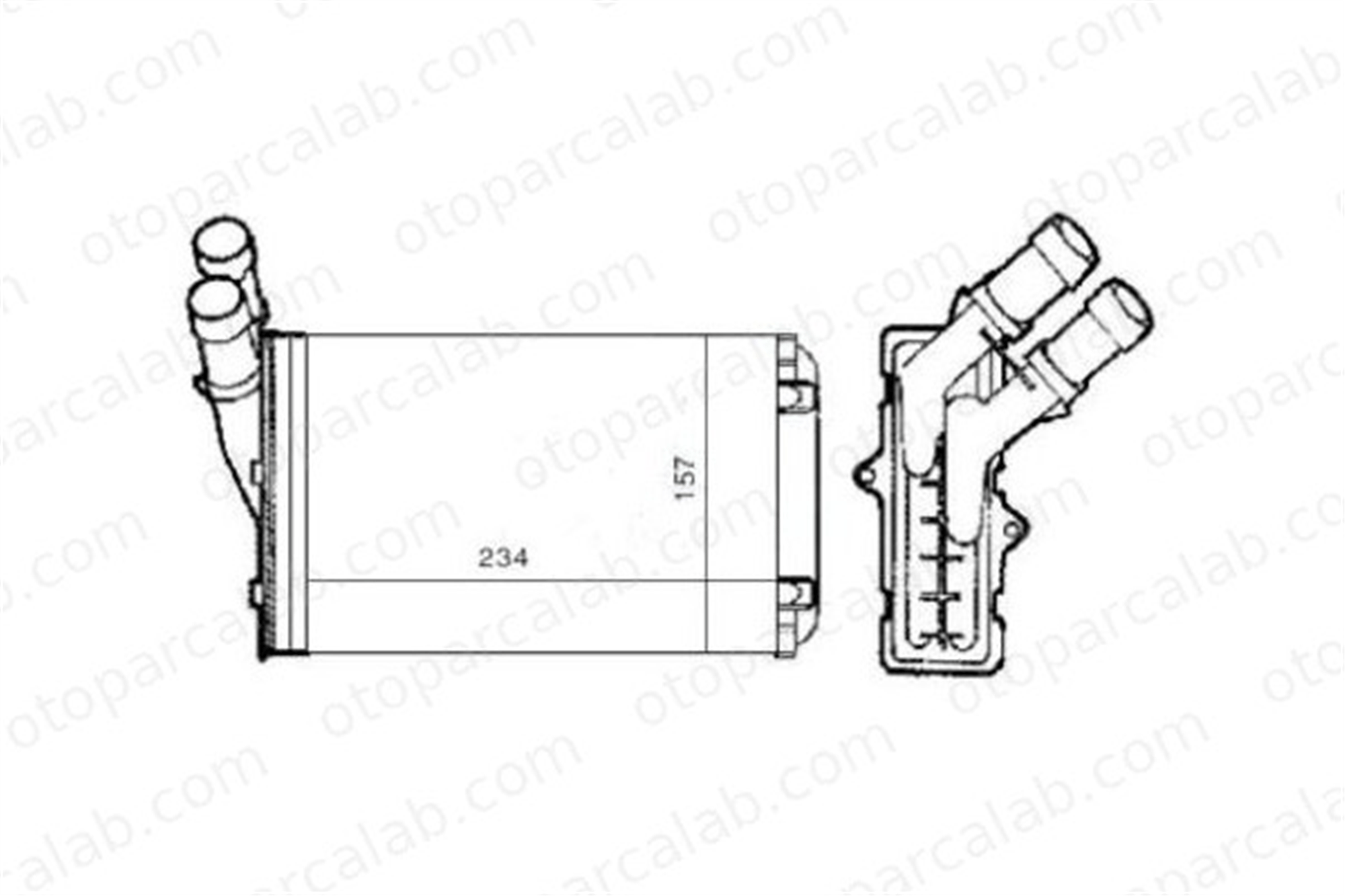 MGA 81800 Kalorifer Radyatörü PEUGEOT PARTNER Kasa/büyük limuzin CITROËN XSARA 644878 644881