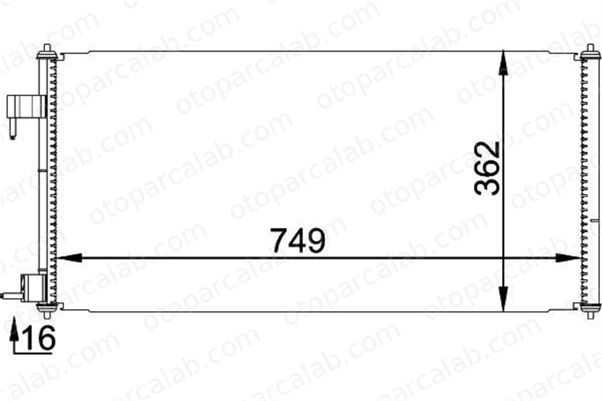 MGA 82176 Klima Radyatörü FORD TOURNEO CONNECT TRANSIT CONNECT 4488406 1223628