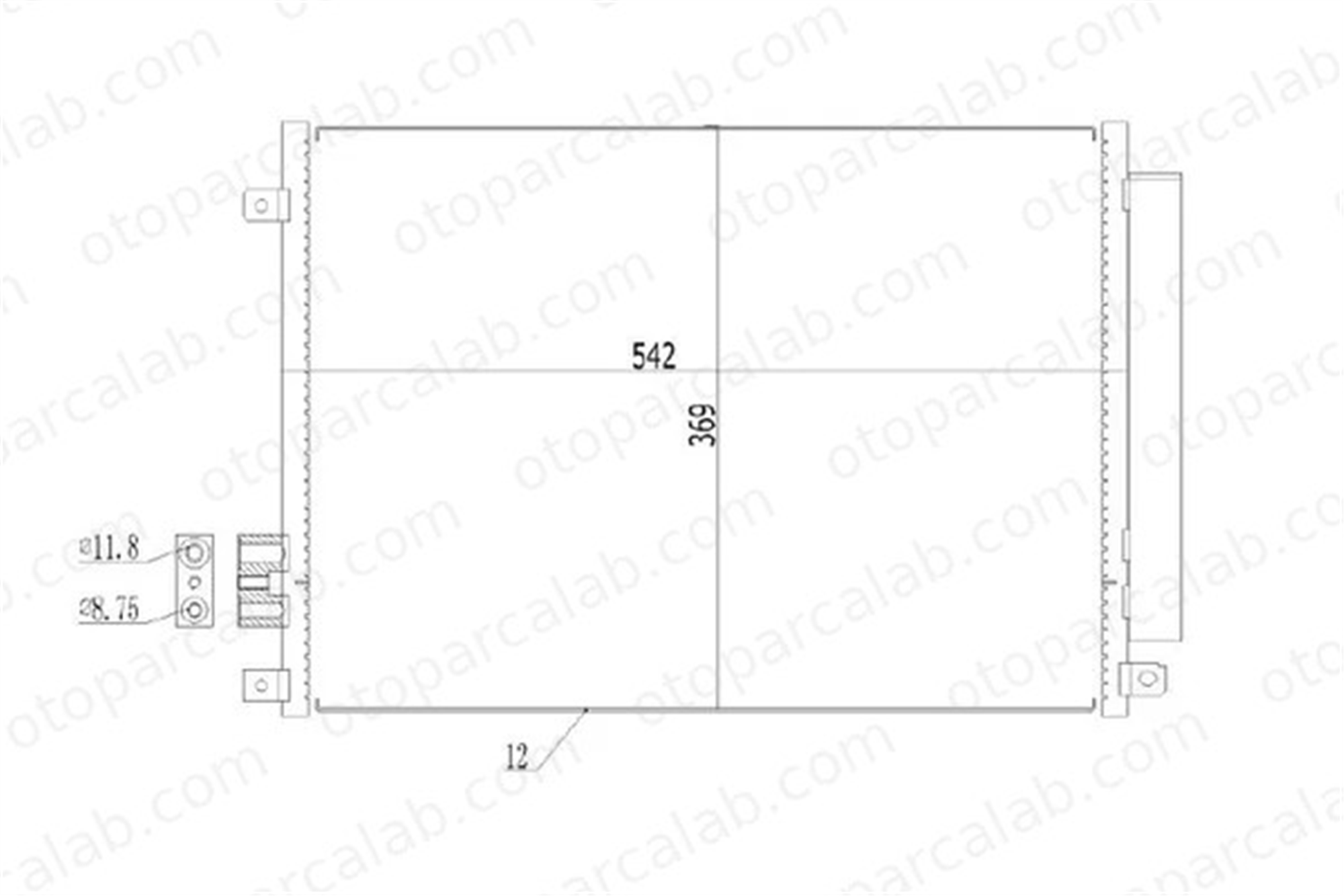 MGA 82302 Klima Radyatörü FIAT PANDA 500 51786211 51930033