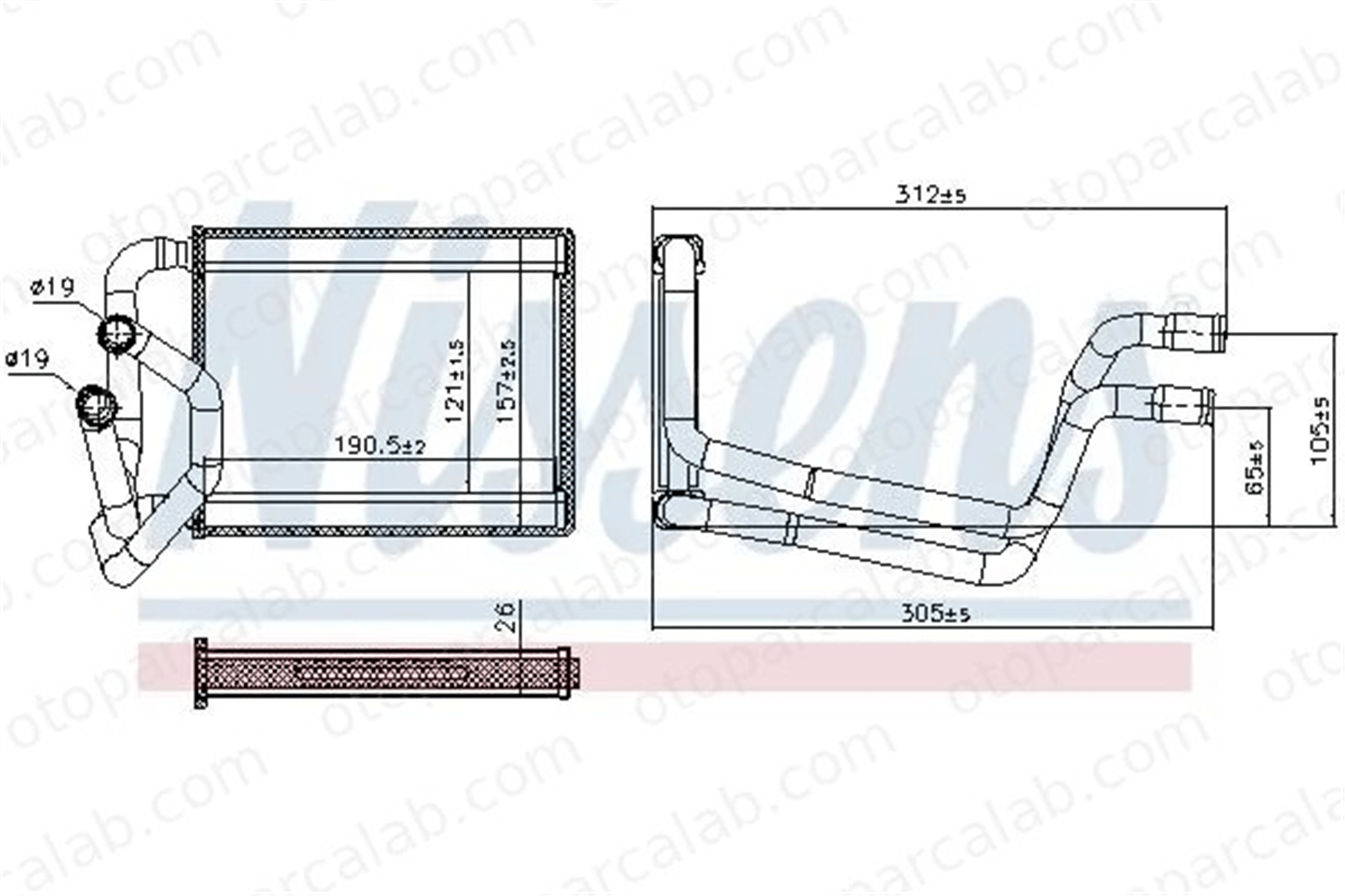 MOBIS 971380X100 Kalorifer Radyatörü HYUNDAI i10 I i10 II 971380X100