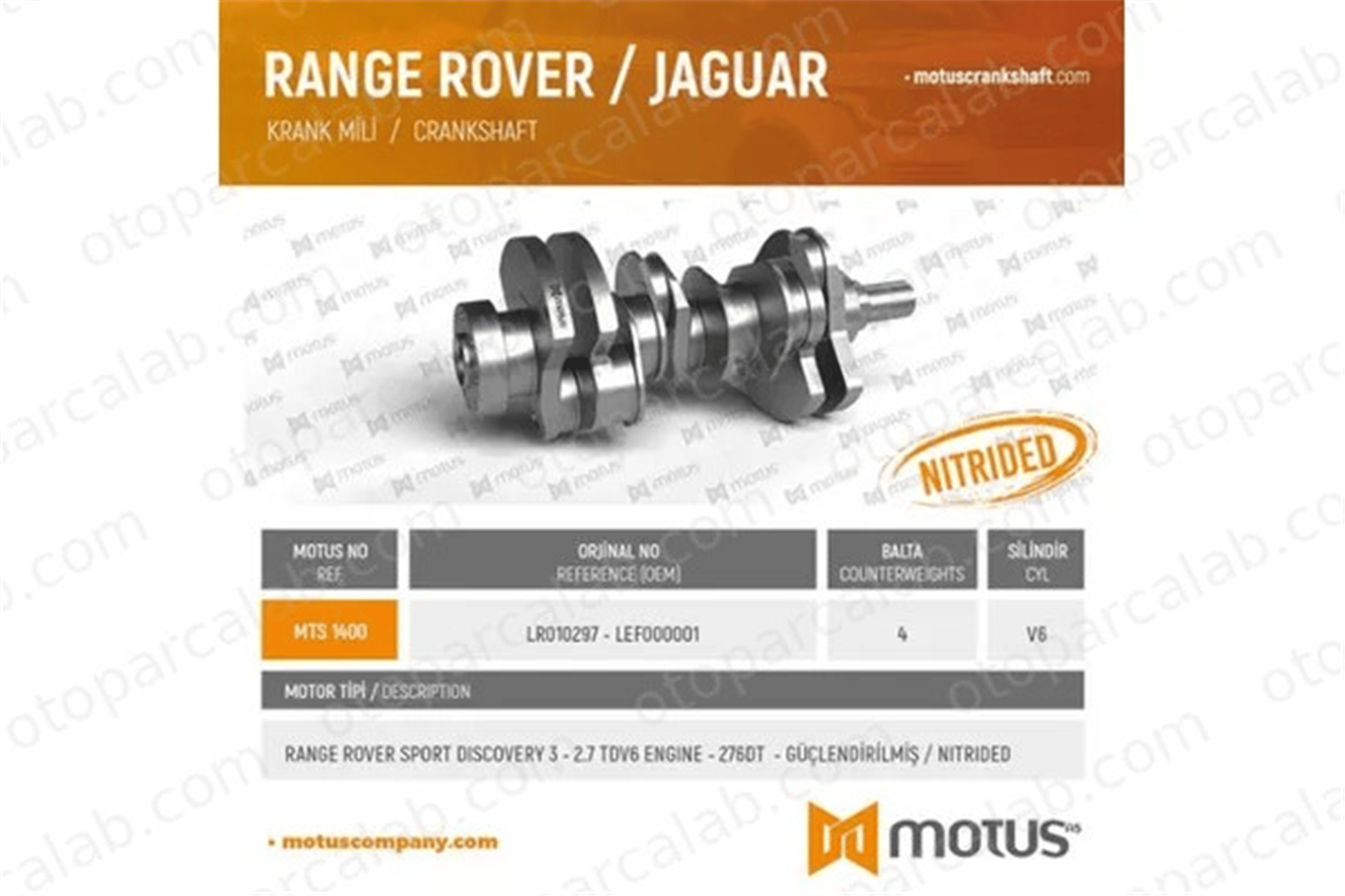 MOTUS 1400 Krank LR052136