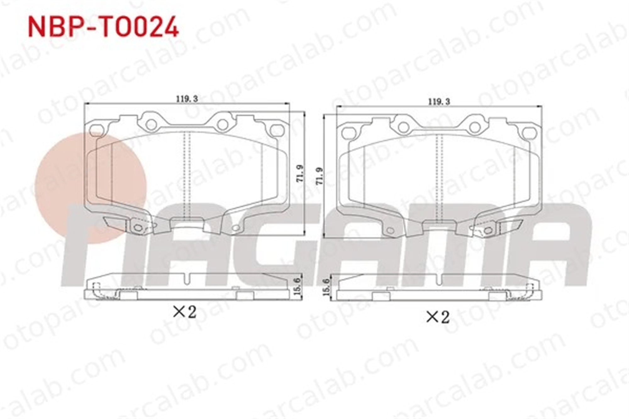 NAGAMA NBP-TO024 Fren Disk Balata Ön LEXUS GS IS I 446550140 446560020