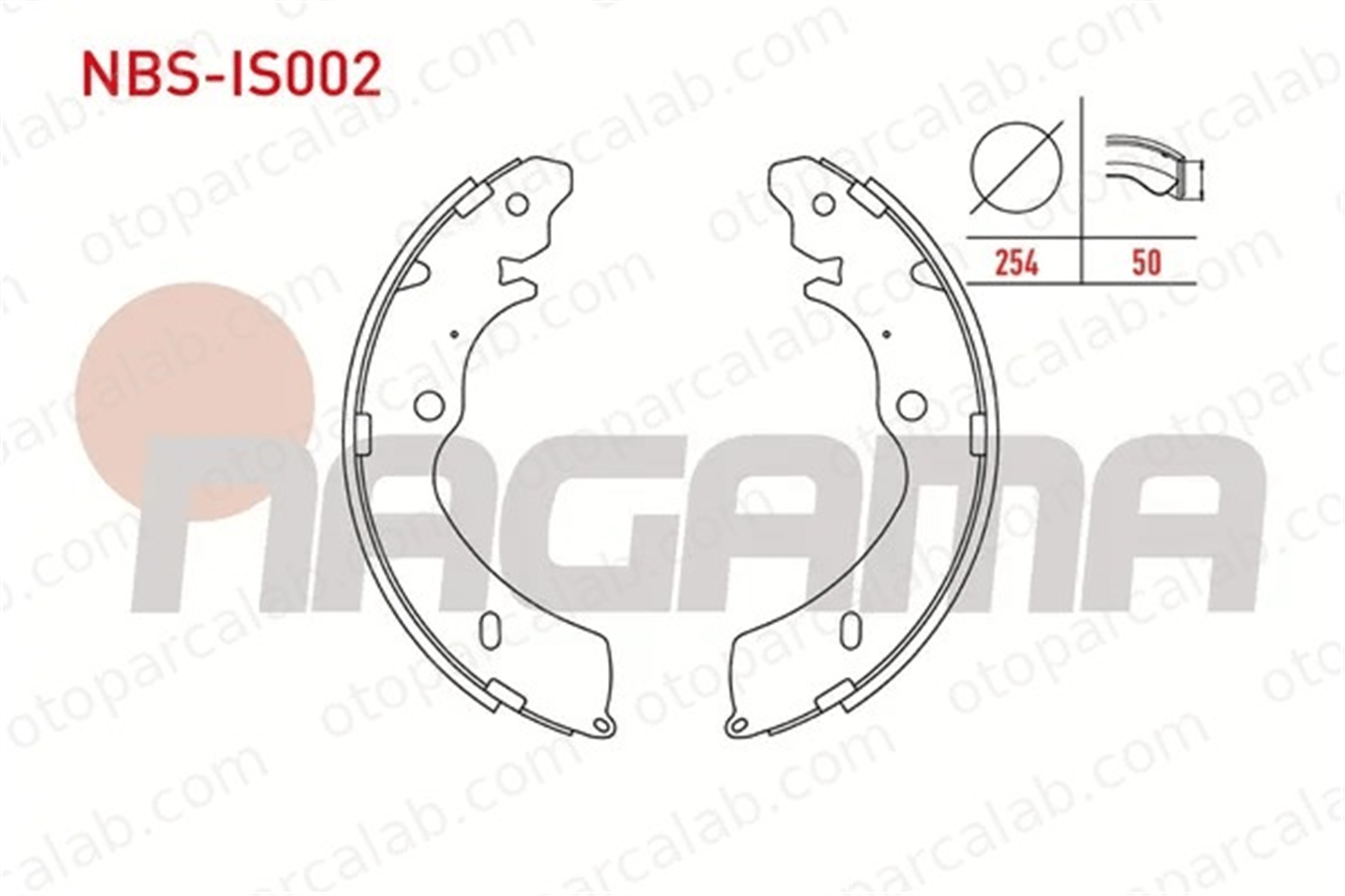 NAGAMA NBS-IS002 Fren Pabuçlu Balata Arka ISUZU D-MAX I 8973682530 587832091