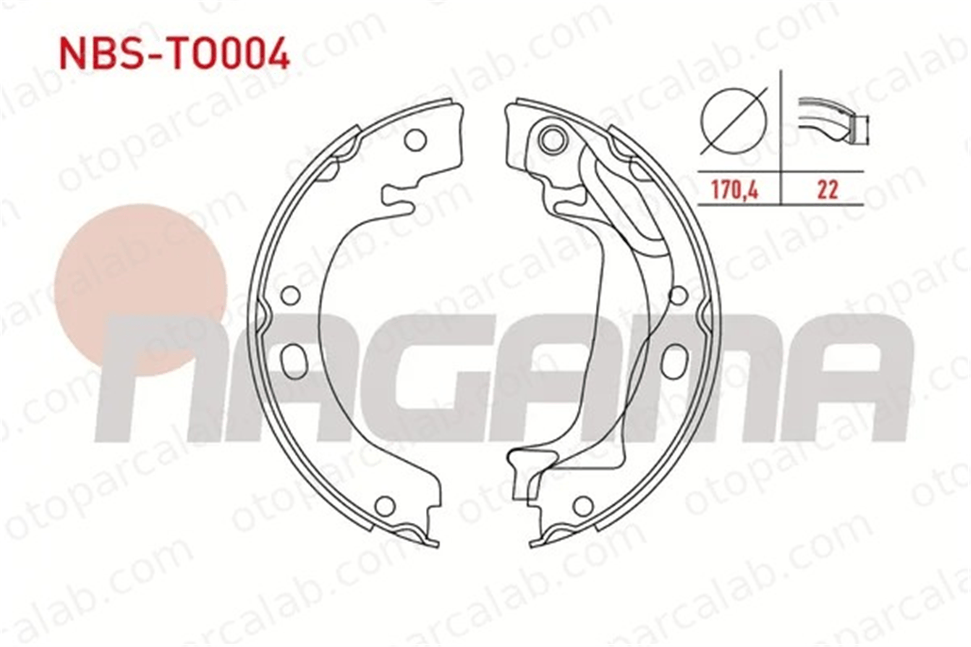 NAGAMA NBS-TO004 El Fren Balatası TOYOTA COROLLA COROLLA Sedan 449502070 449502120