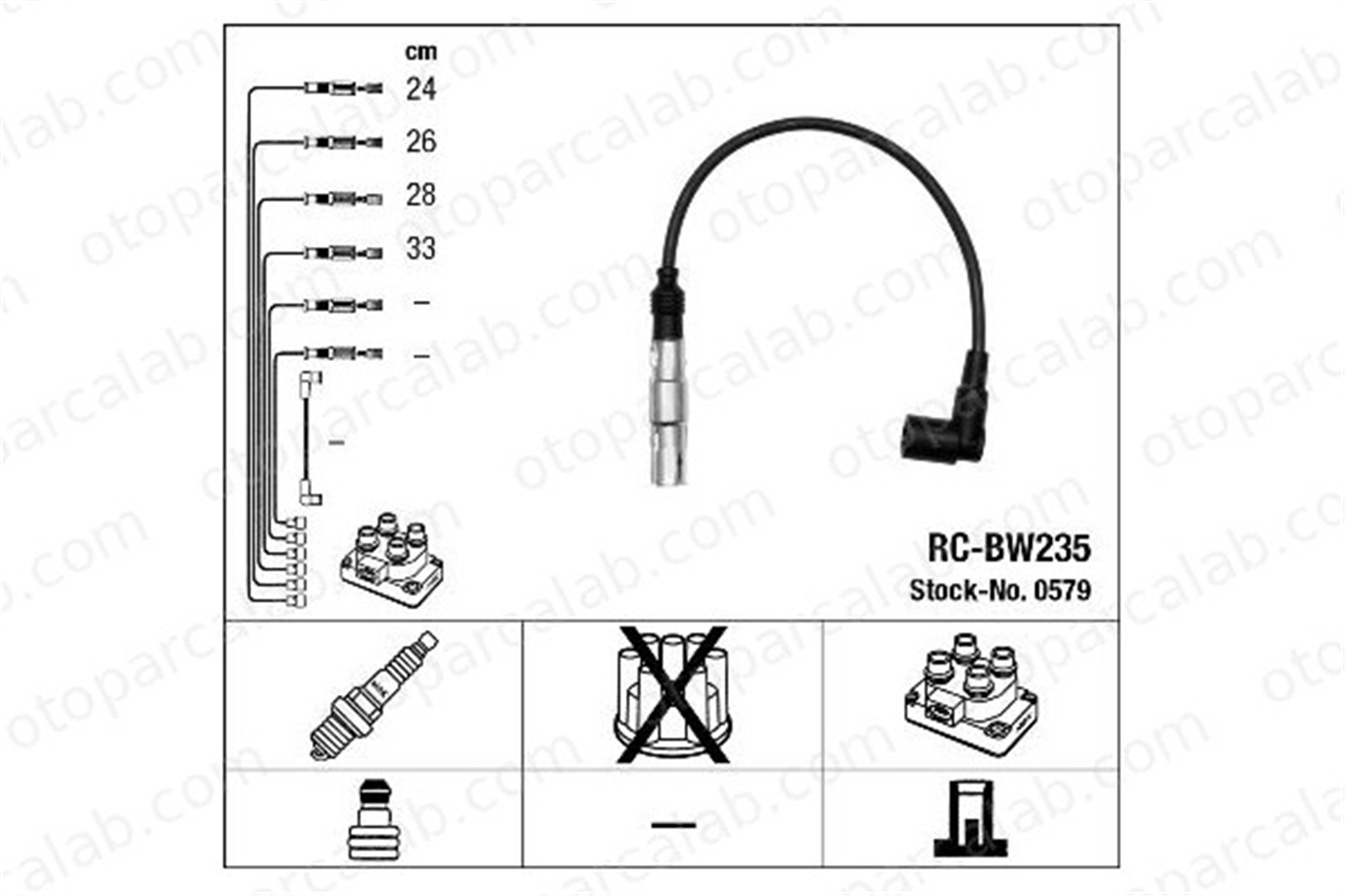 NGK 0579 Buji Kablosu BMW 3 Z3 Roadster 12121709206 12121709207