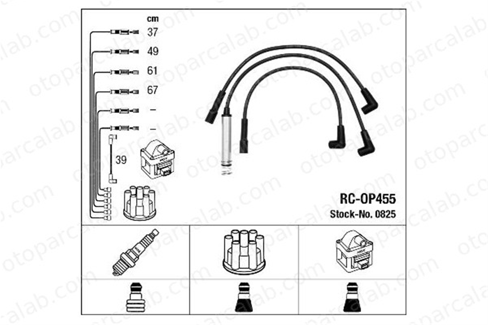 NGK 0825 Buji Kablosu OPEL ASCONA C ASCONA C Hatchback 90297423 90297570