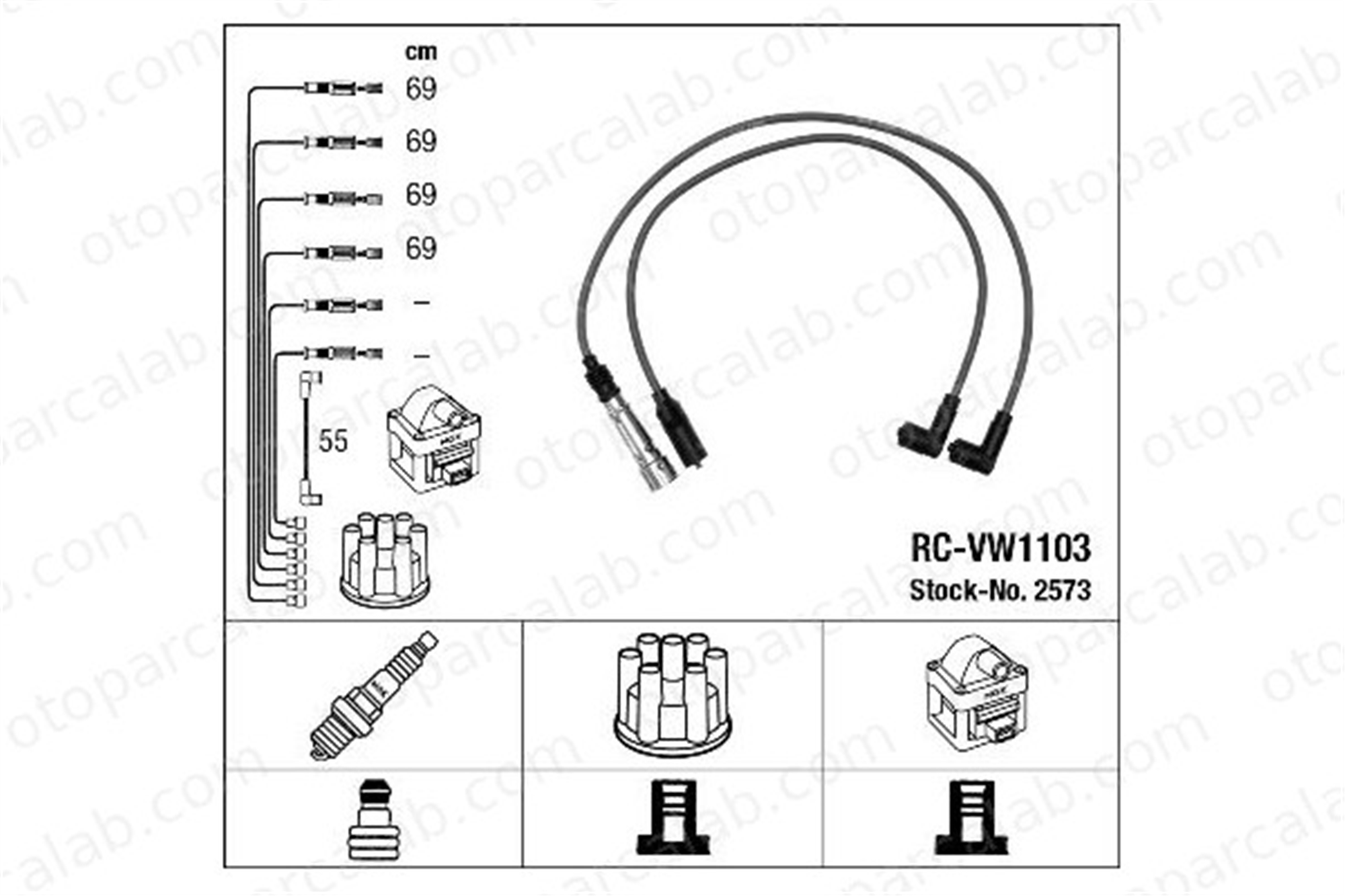NGK 2573 Buji Kablosu VW CADDY I 200998031