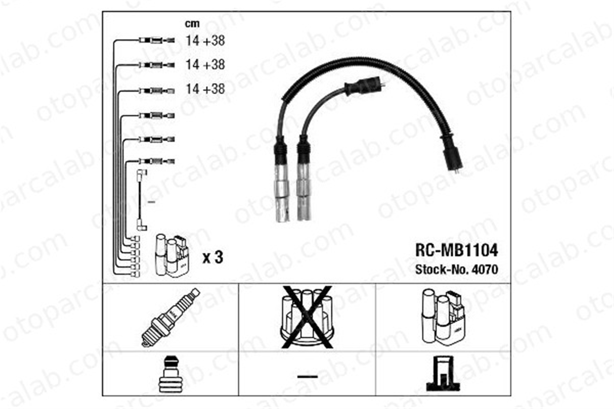 NGK 4070 Buji Kablosu SMART CITY-COUPE CABRIO Q0002576V002000000 2576V002