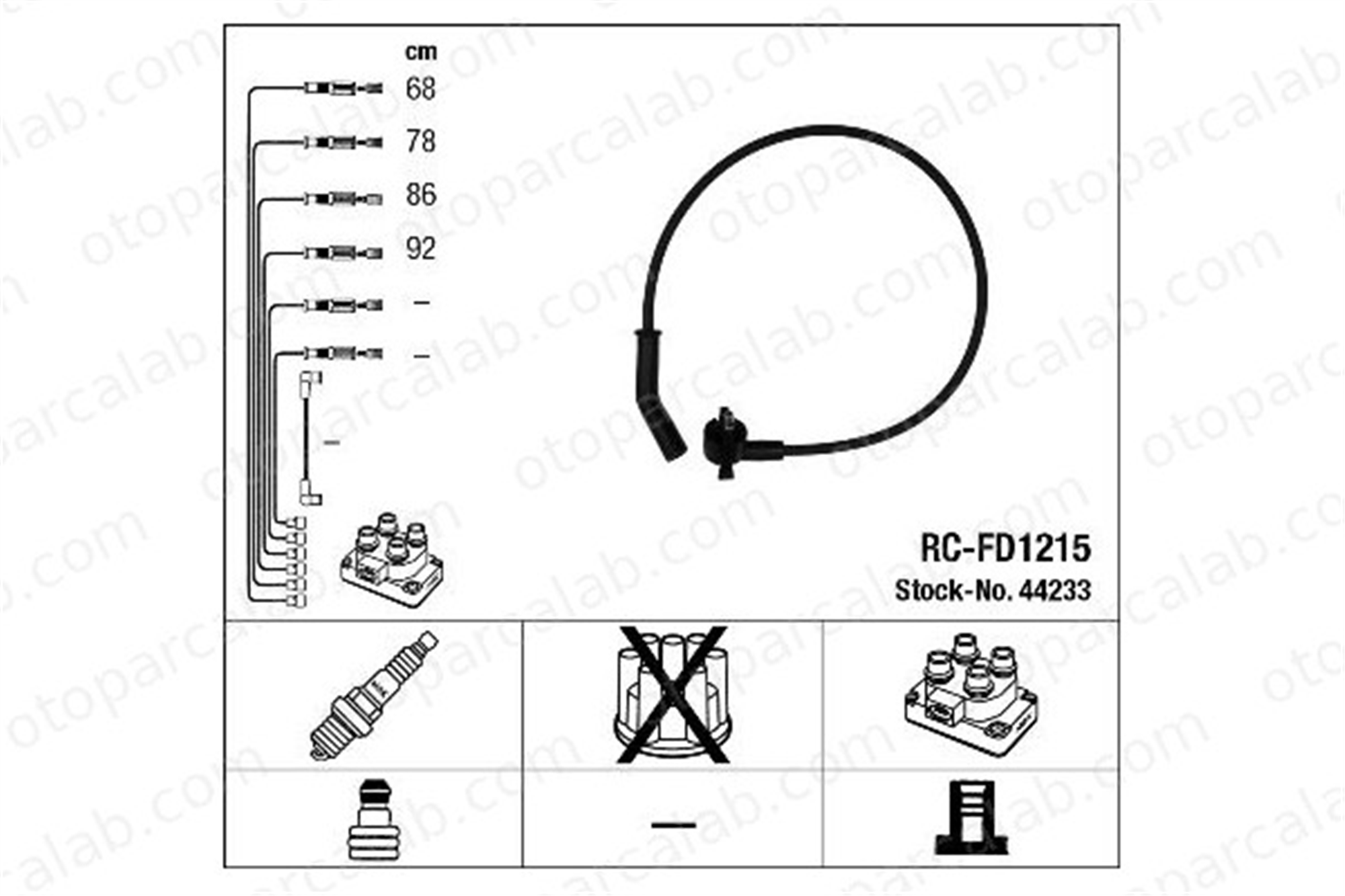 NGK 44233 Buji Kablosu FORD KA 44233 6772377