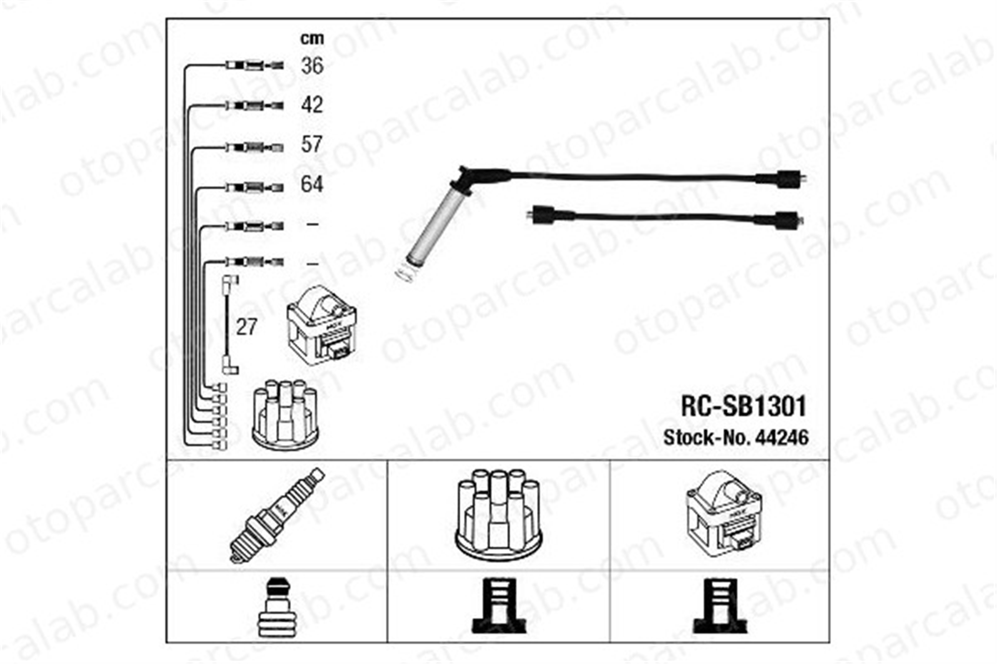 NGK 44246 Buji Kablosu SAAB 9-3 9-3 Cabriolet 44246 8817314