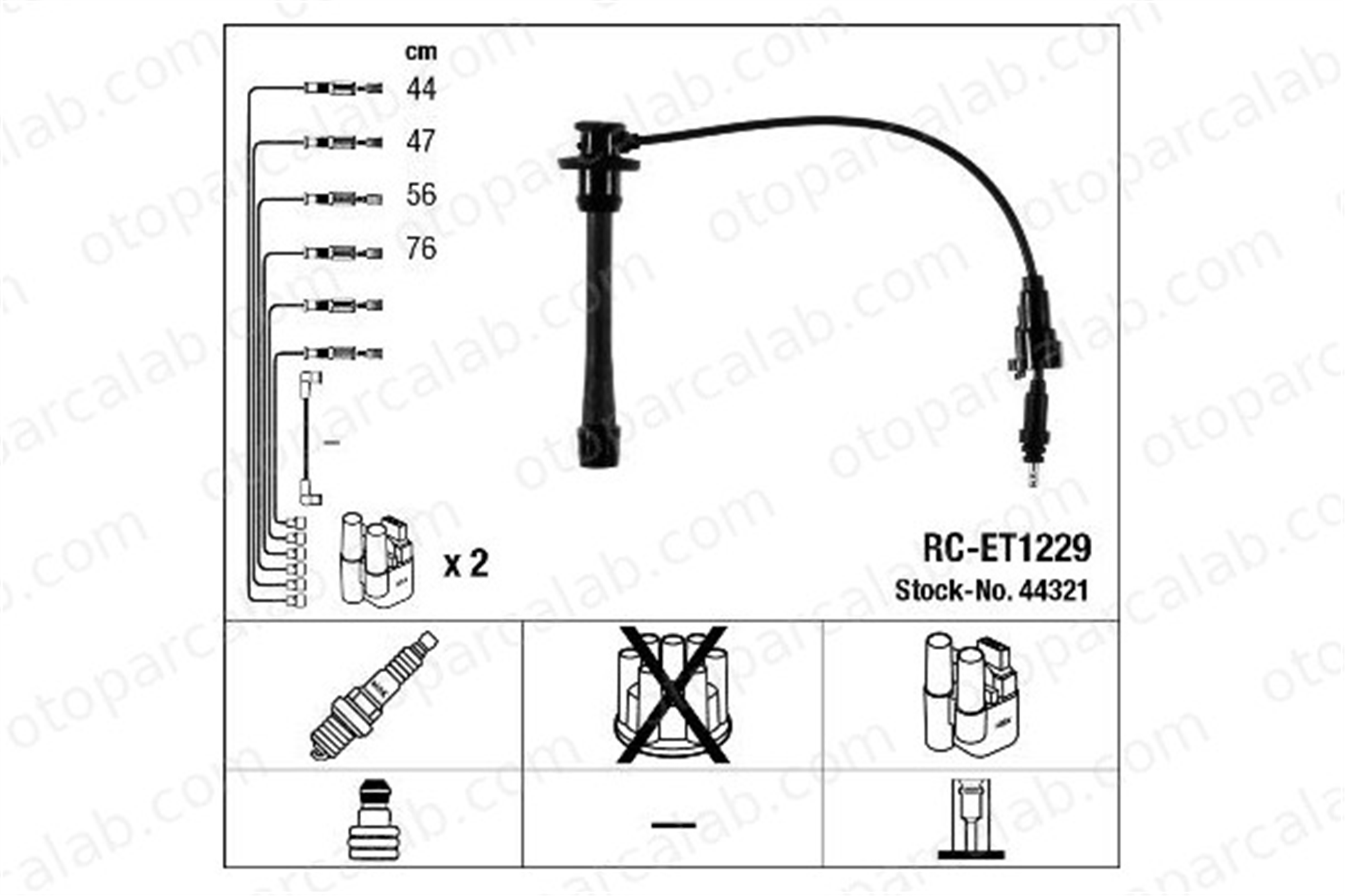 NGK 44321 Buji Kablosu TOYOTA HIACE IV Minibüs/Otobüs HIACE IV Panelvan/Van 44321 1903775010