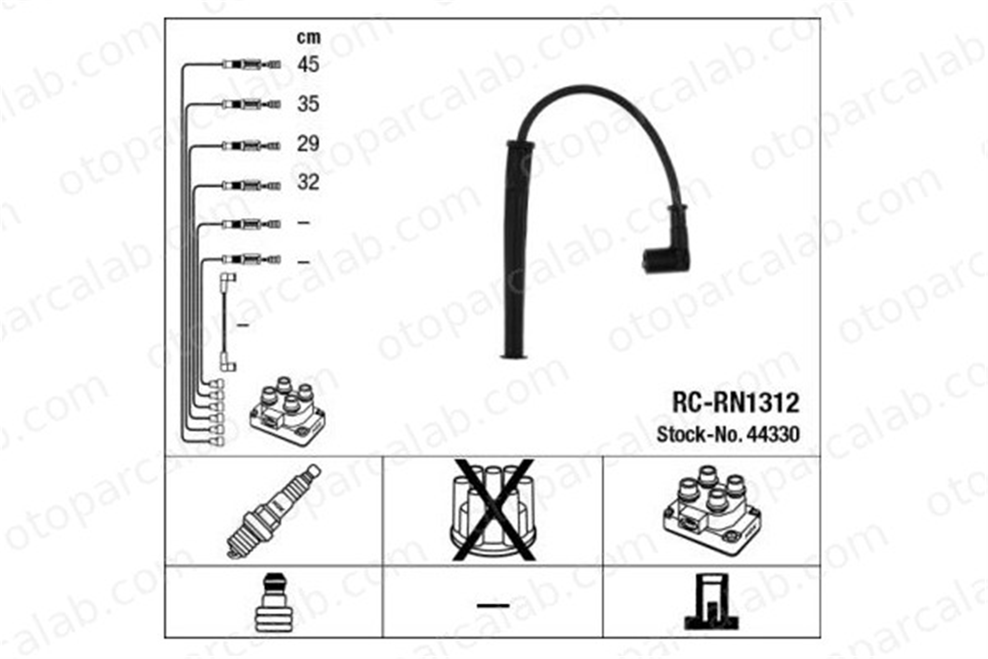 NGK 44330 Buji Kablosu RENAULT CLIO II TWINGO I 8200486877 8200805133