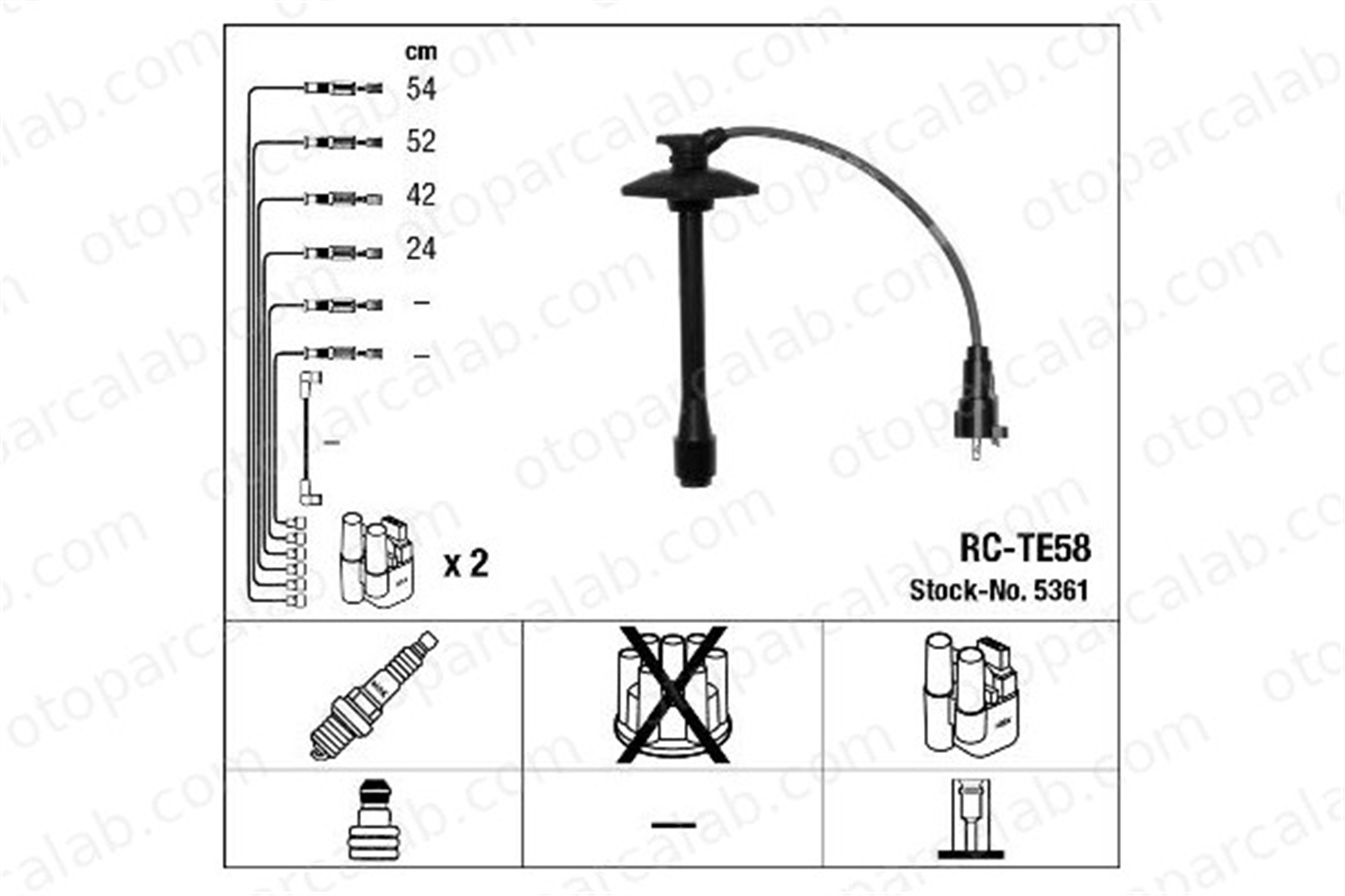 NGK 5361 Buji Kablosu TOYOTA MR2 II CELICA Cabrio 9091921576 9091921585