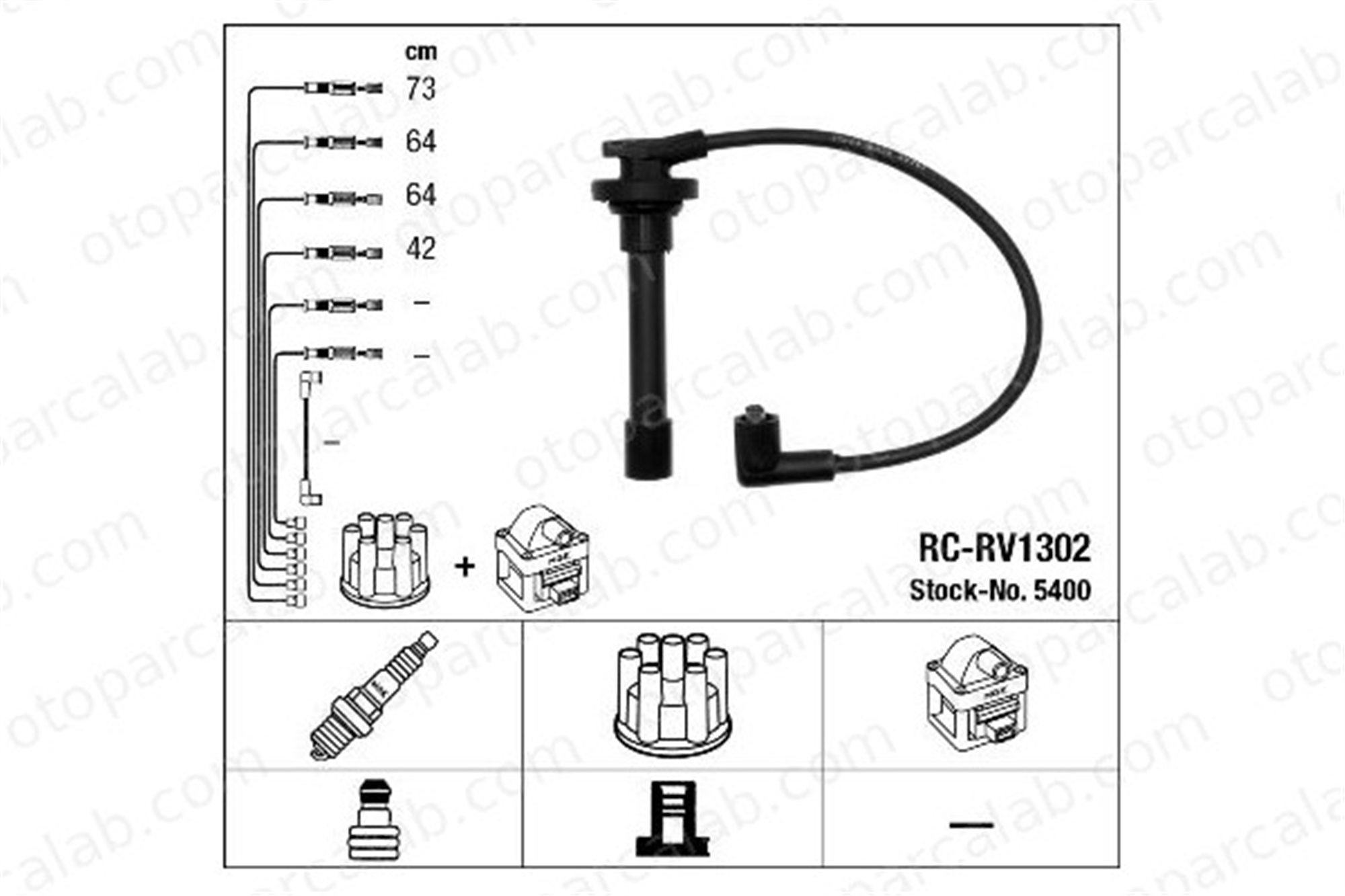 NGK 5400 Buji Kablosu ROVER 600 I HONDA ACCORD V GHT273 GHT274