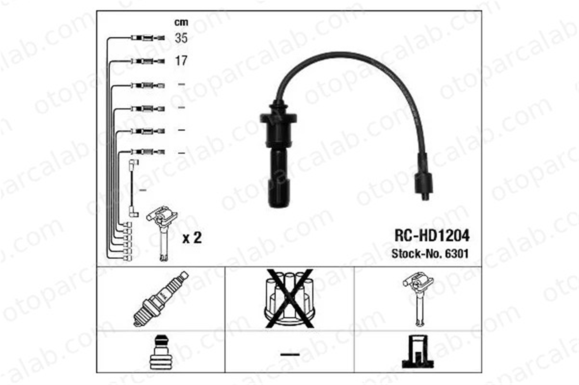 NGK 6301 Buji Kablosu HYUNDAI SANTA FÉ I SONATA IV 2740138020 2742038020