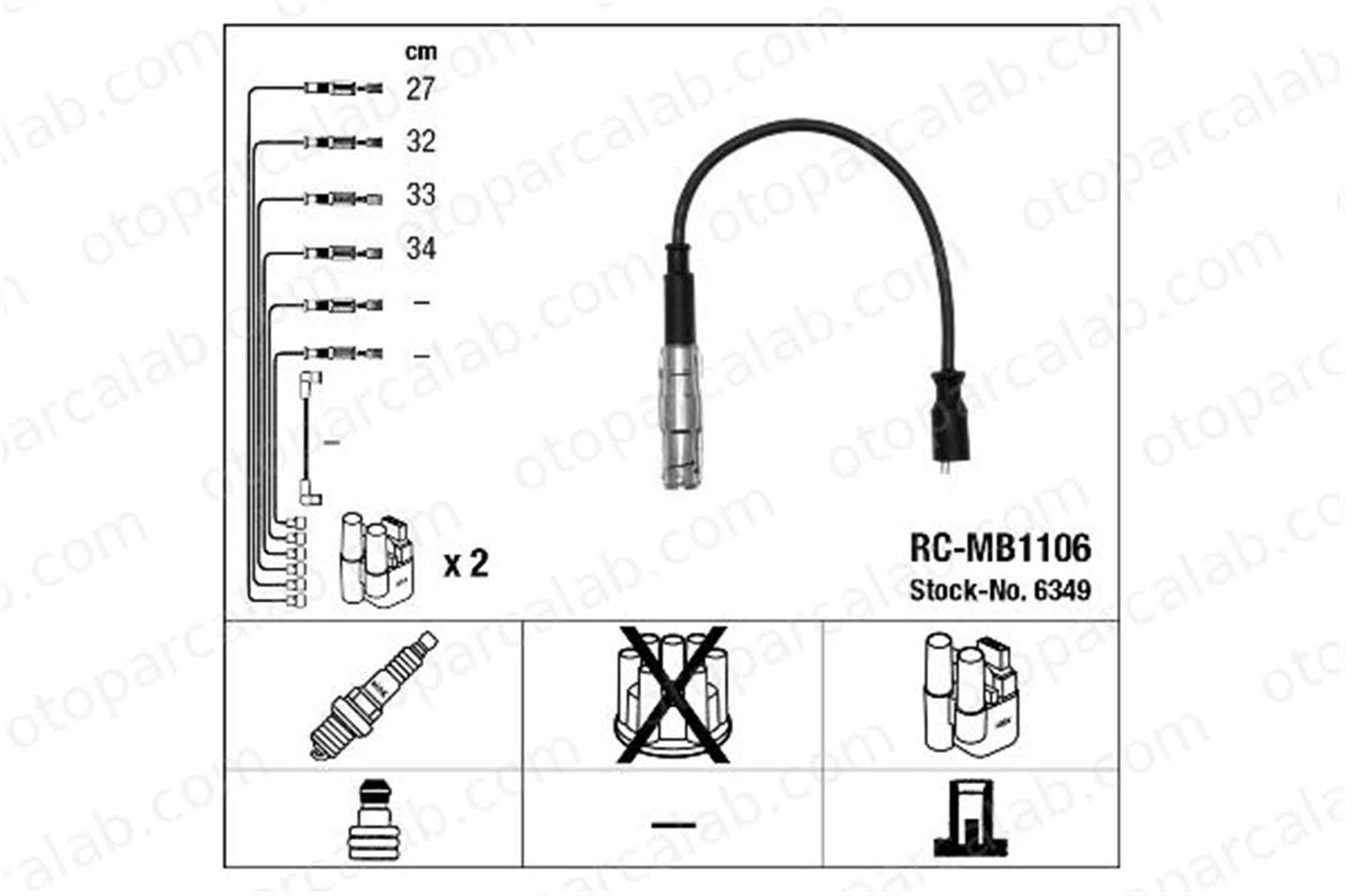 NGK 6349 Buji Kablosu MERCEDES-BENZ B-SERISI Sports Tourer A-SERISI A2661500718 2661500118