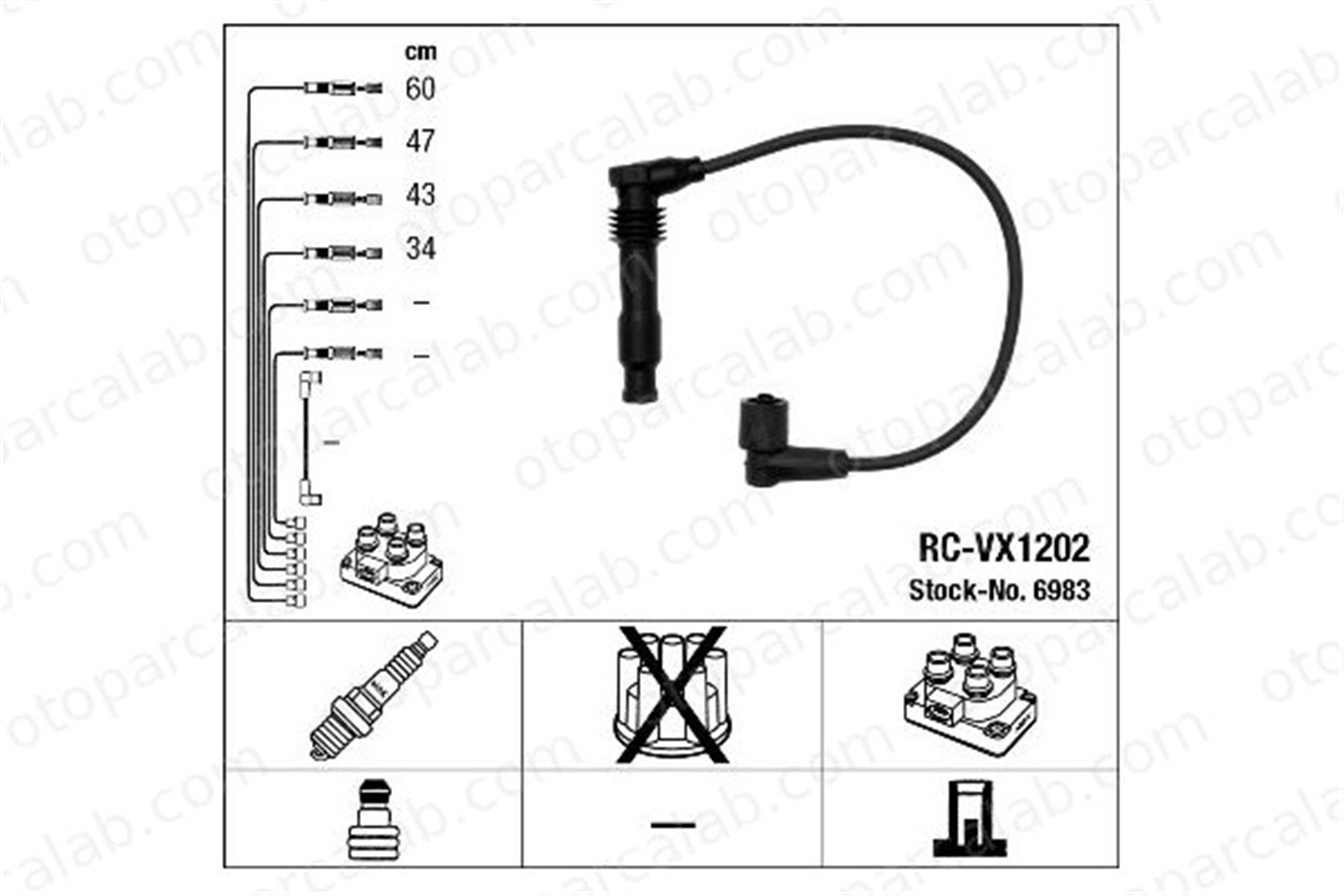 NGK 6983 Buji Kablosu OPEL KADETT E Hatchback VECTRA A Hatchback 1612507 1612505