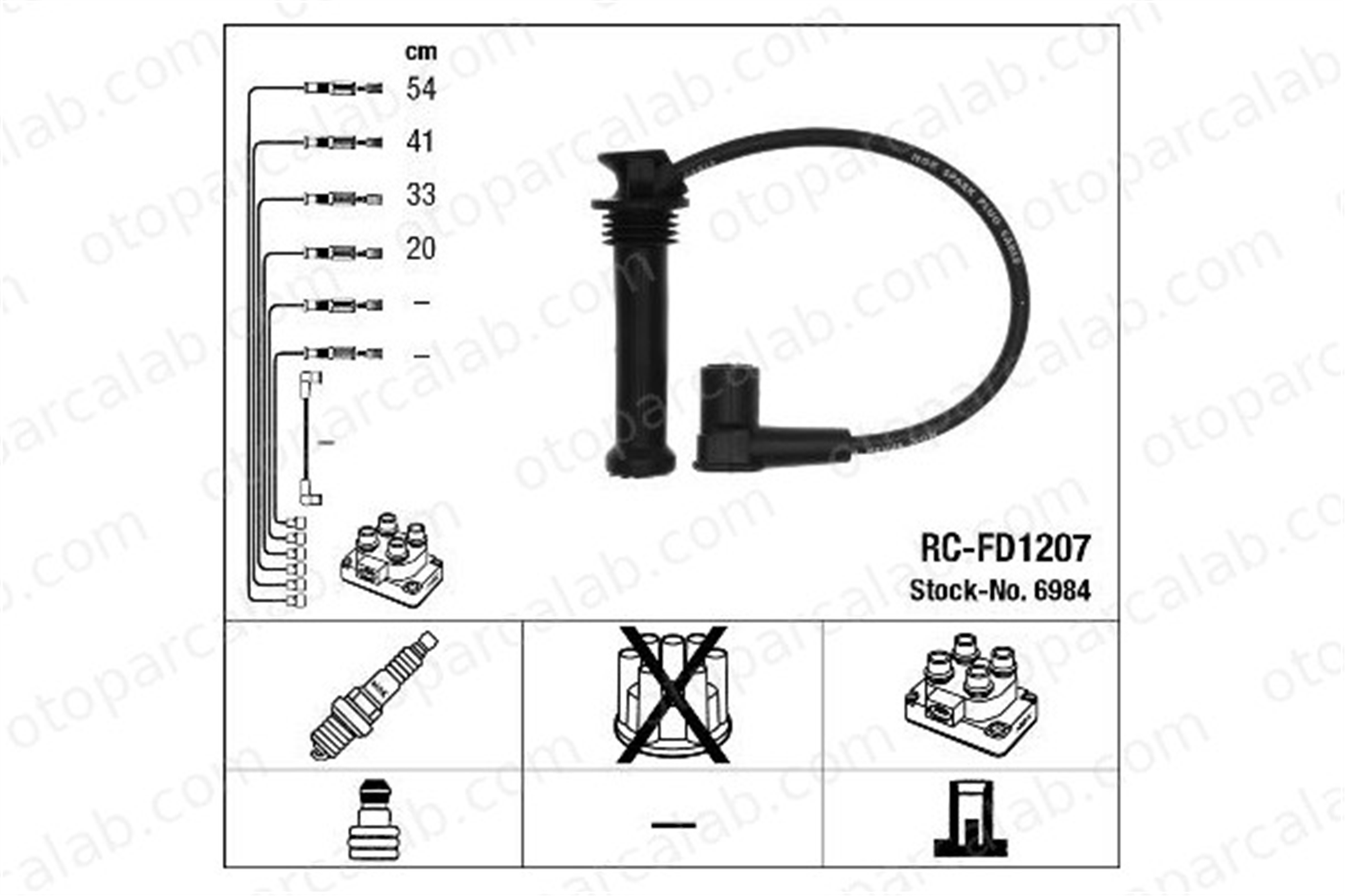 NGK 6984 Buji Kablosu FORD MONDEO III MONDEO III Sedan 1119840 1119841
