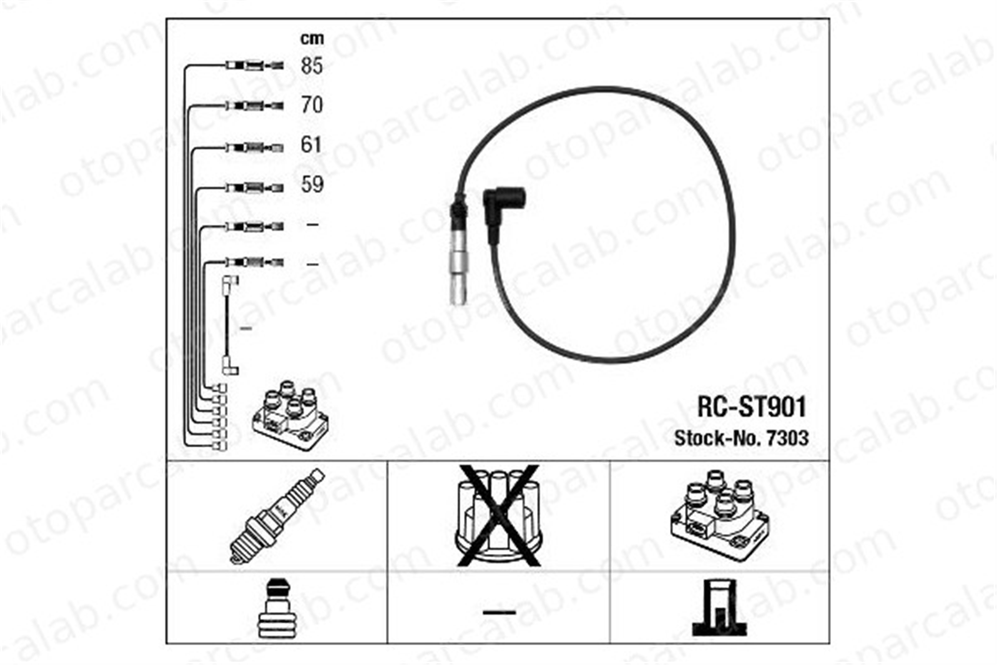NGK 7303 Buji Kablosu SEAT AROSA VW LUPO I 30905409C 30905430N