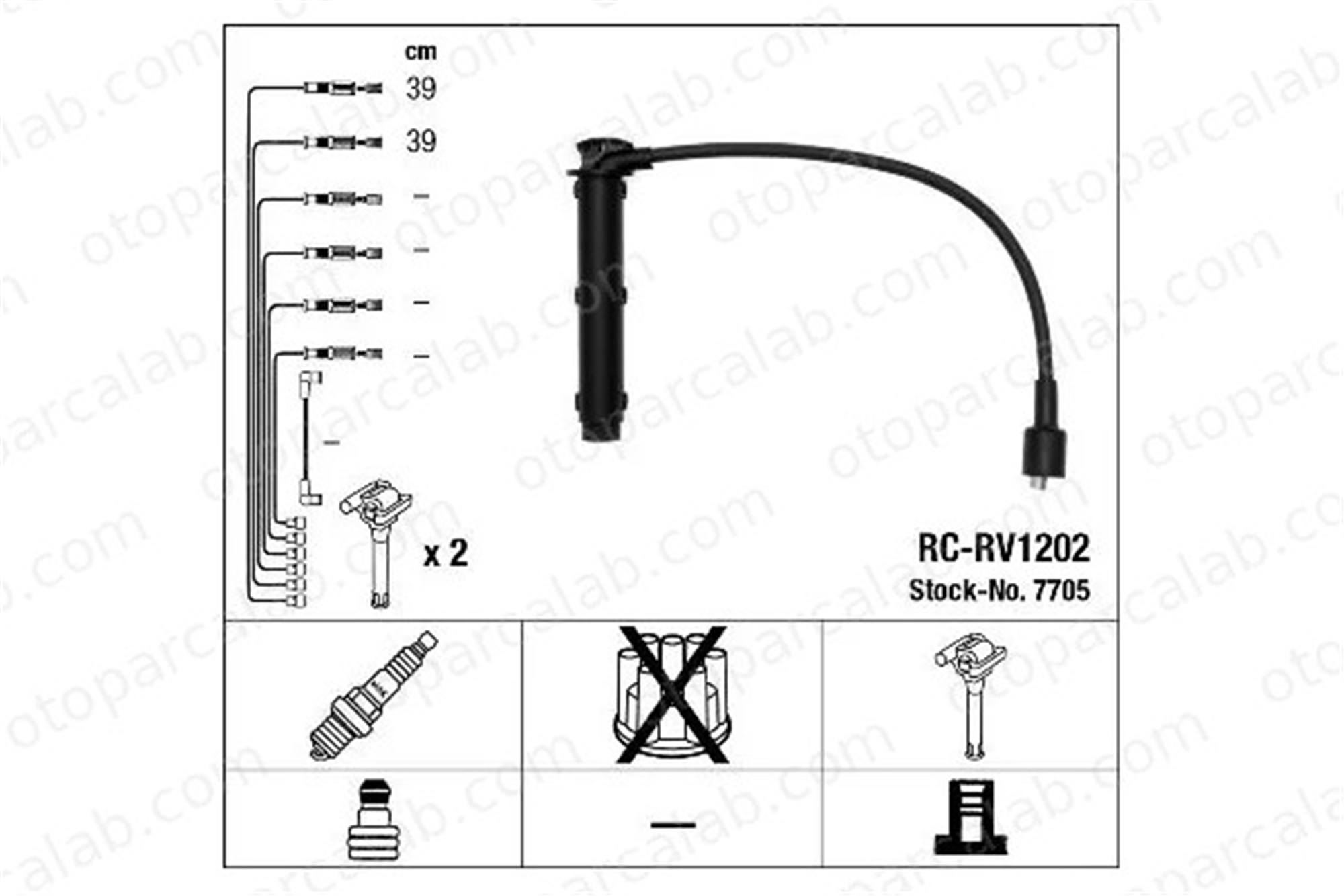 NGK 7705 Buji Kablosu MG MGF MG TF NGC000030 NGC104170L