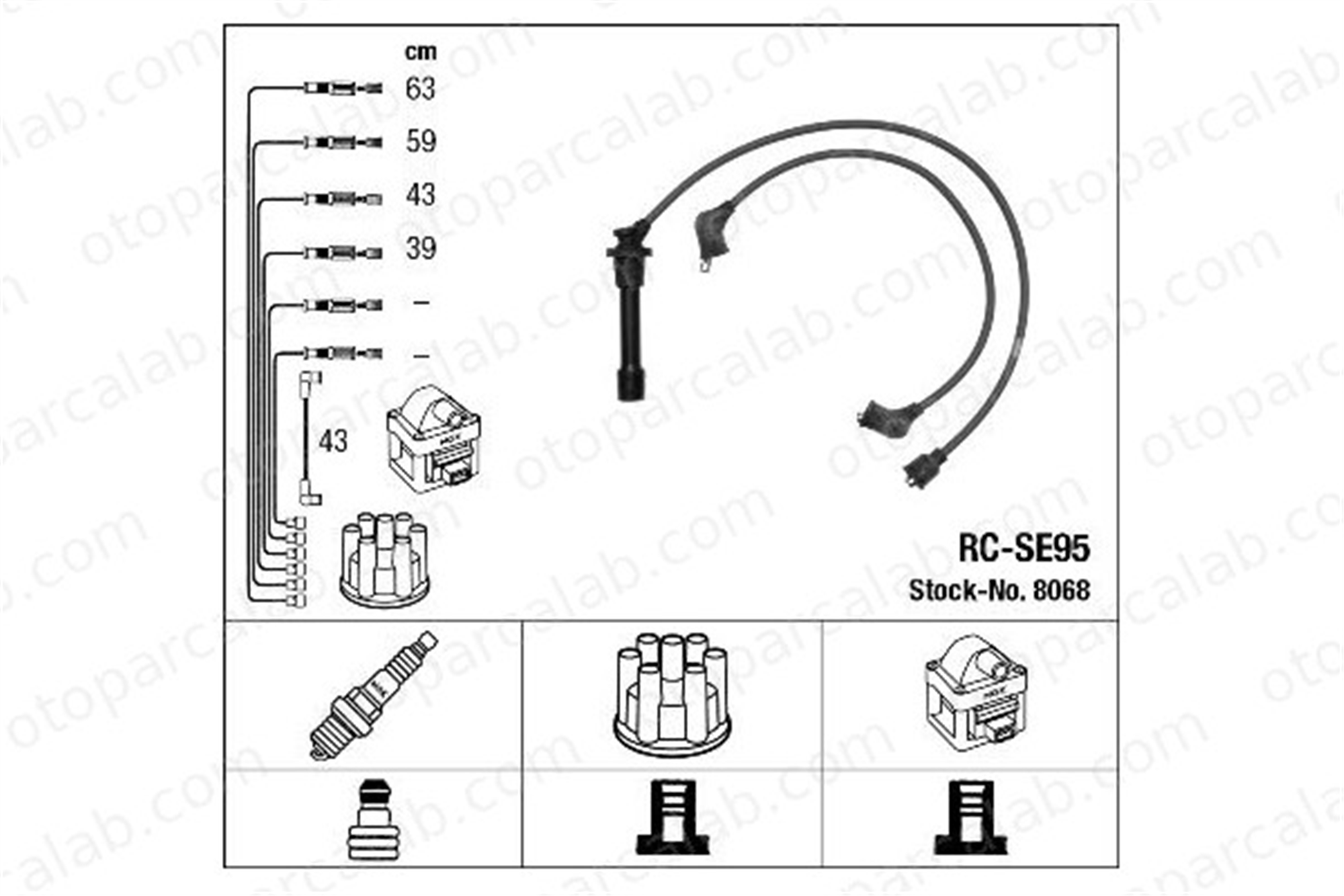 NGK 8068 Buji Kablosu PEUGEOT 204 204 Cabrio 3370583020