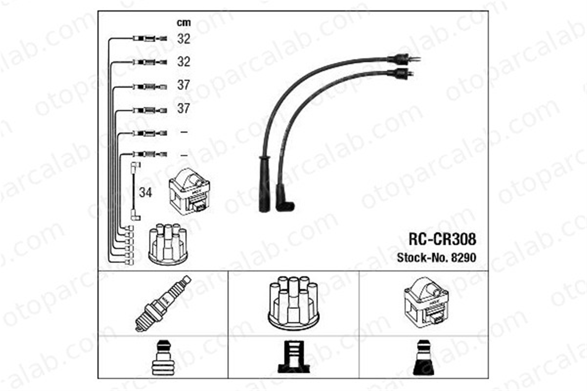 NGK 8290 Buji Kablosu CHRYSLER STRATUS VOYAGER / GRAND VOYAGER III 4637155 04637155