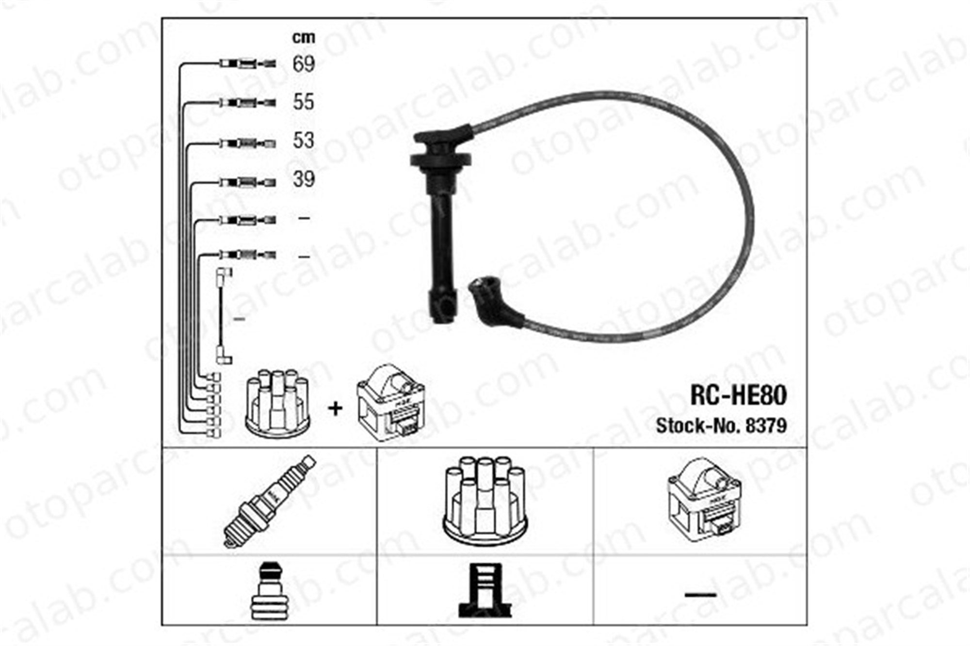 NGK 8379 Buji Kablosu HONDA CIVIC IV Hatchback CIVIC IV Sedan 32700P0D000 32700PT0000