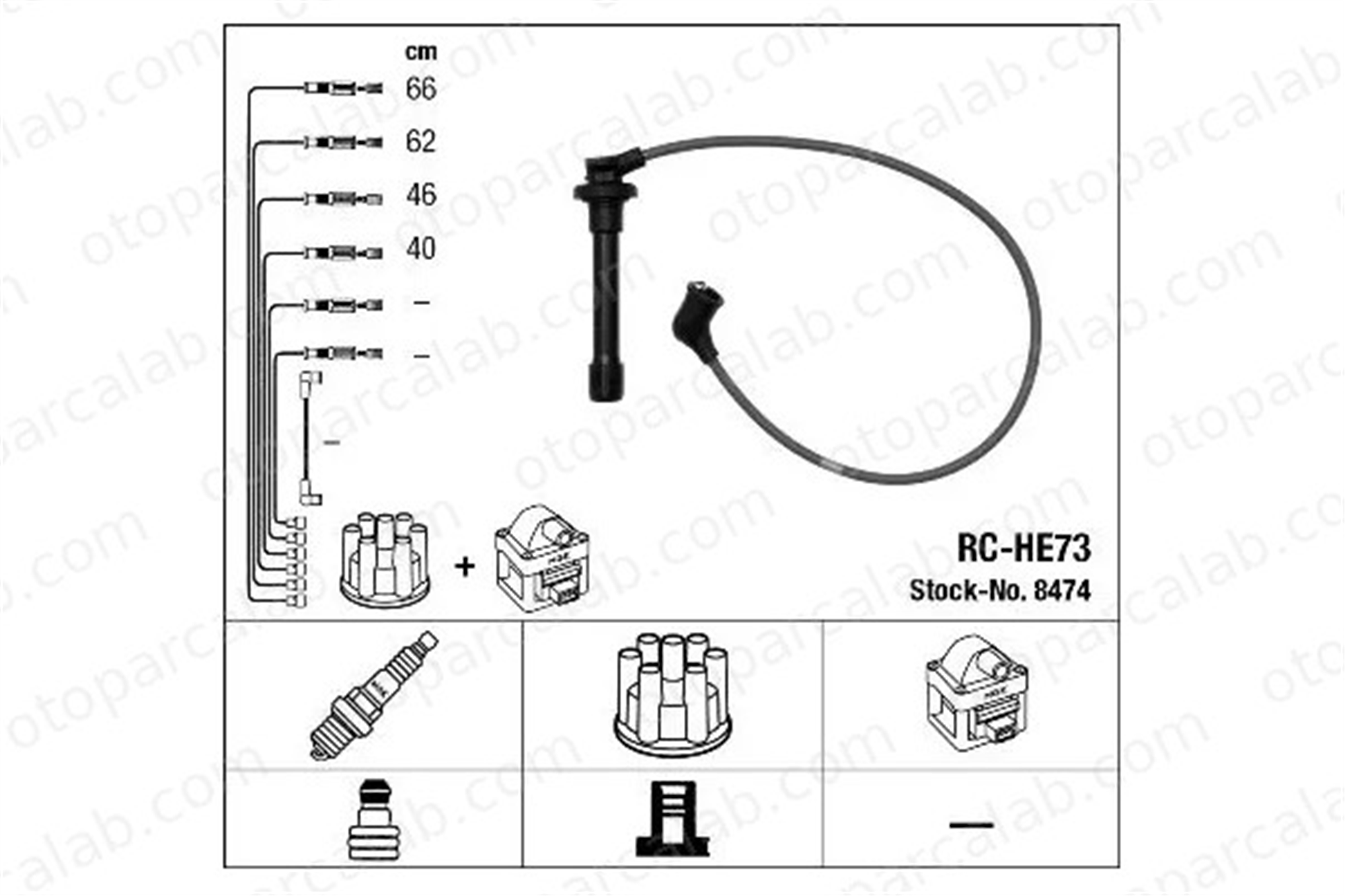 NGK 8474 Buji Kablosu HONDA CIVIC IV Hatchback CIVIC IV Sedan 32700P0D000 32700P0KG00