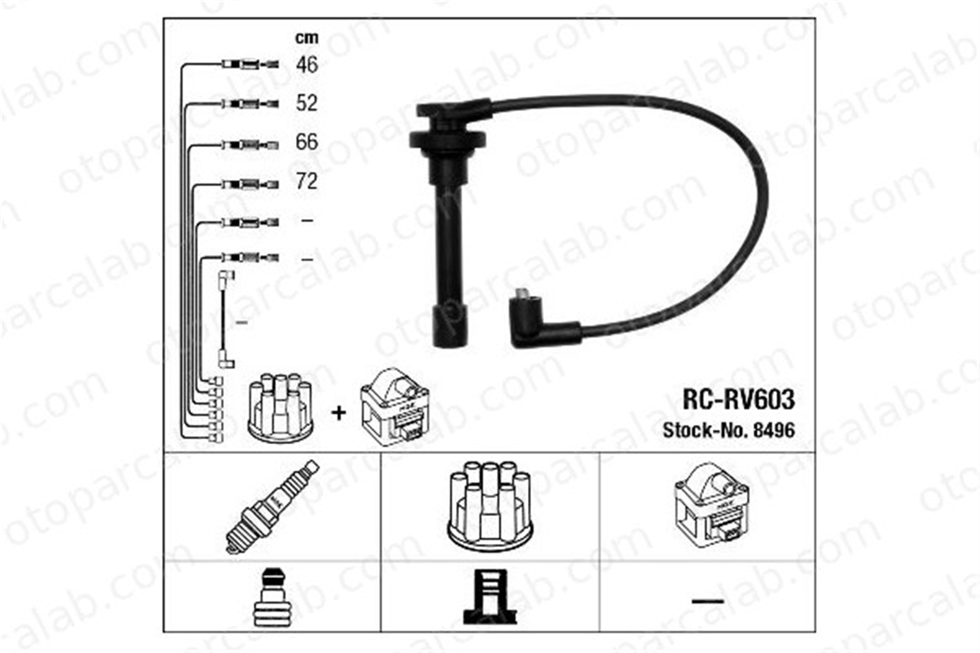 NGK 8496 Buji Kablosu HONDA CIVIC IV Hatchback CIVIC IV Sedan 32700P0D000 32700P0KG00